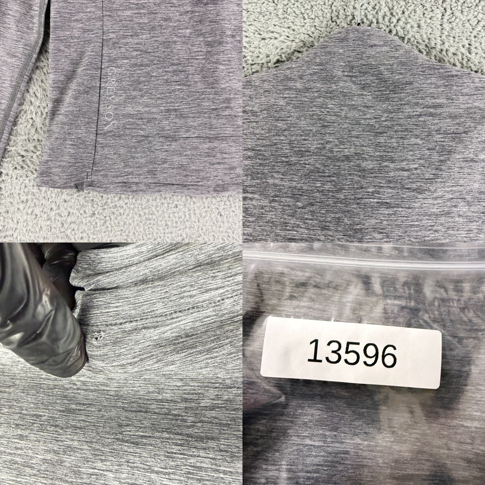 Vintage Greyson Halley Melange Quarter Zip Shirt Womens XL Gray Heathered Stretch Size XL / US 12-14 / IT 48-50 - 9 Thumbnail