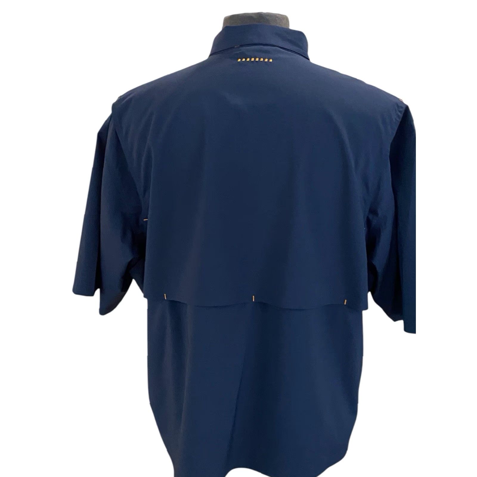 Ariat ARIAT REBAR Shirt Mens XLT Navy Blue Button Down Short Sleeve Shirt READ Size US XL / EU 56 / 4 - 3 Thumbnail