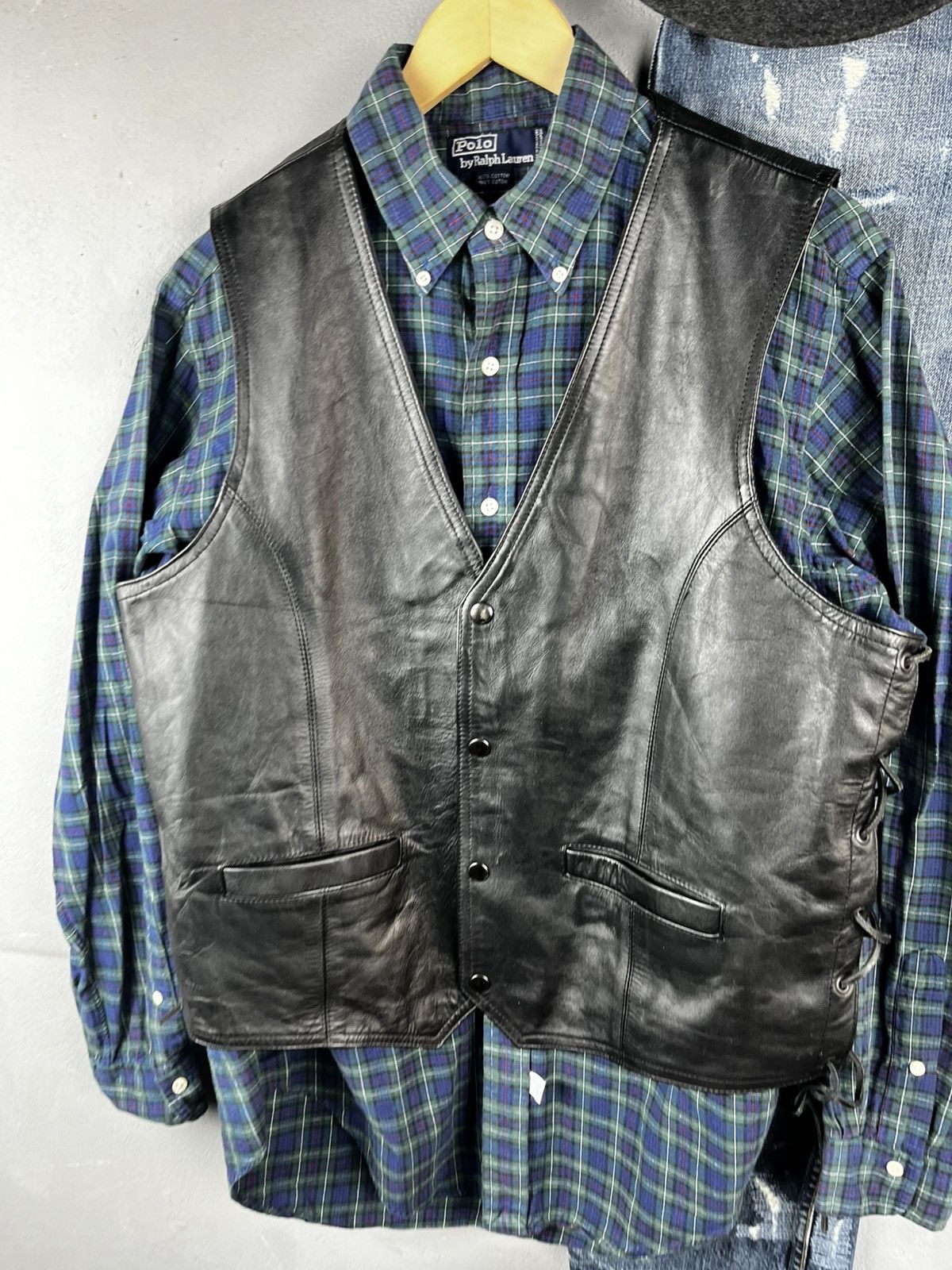 Schott Charlie leather vest vintage Size US L / EU 52-54 / 3 - 2 Thumbnail
