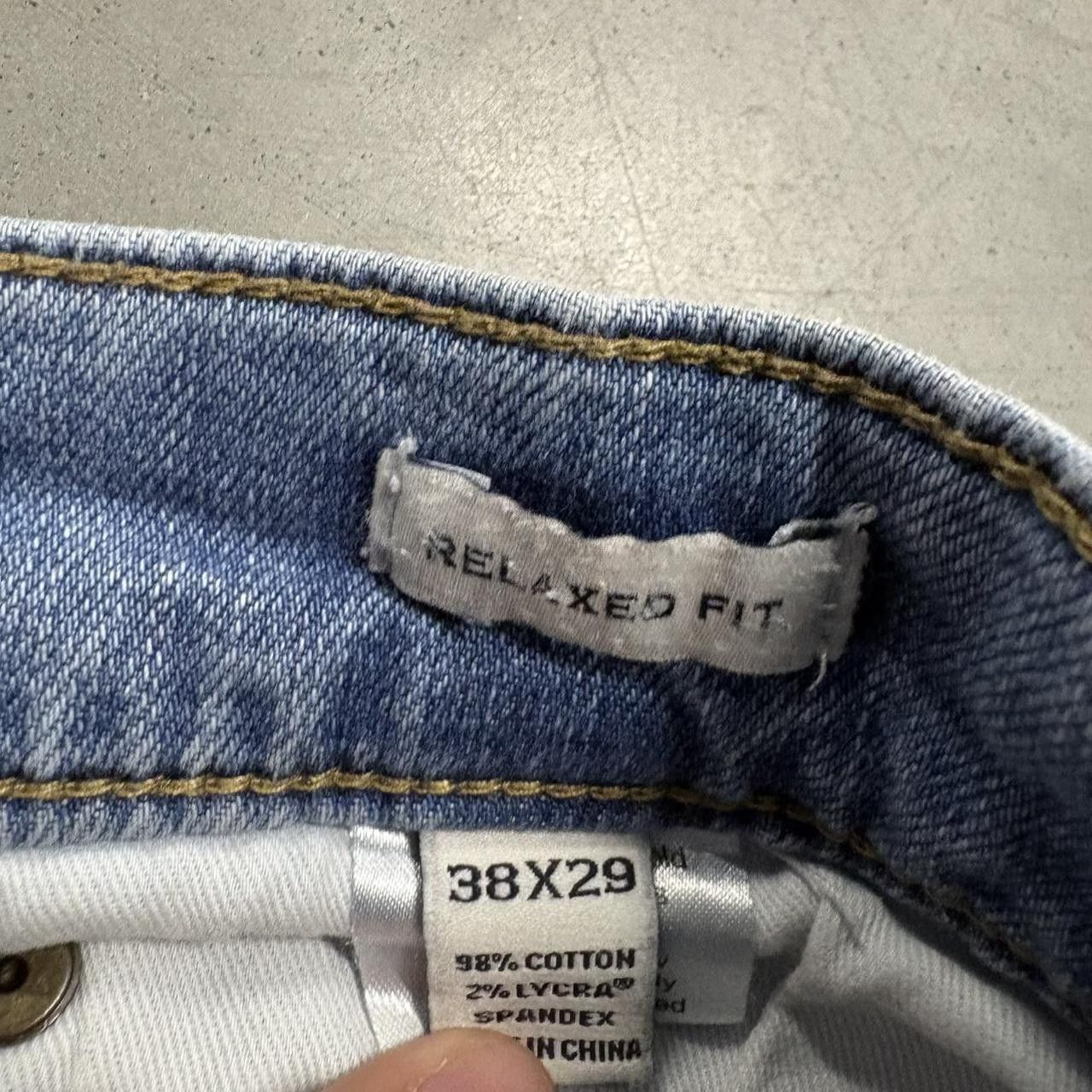 Joseph Abboud Crazy Vintage Y2K/2000s Super Baggy Skater Joseph Abboud Streetwear Style Light Blue Wash Denim Jeans! Size US 38 / EU 54 - 7 Thumbnail
