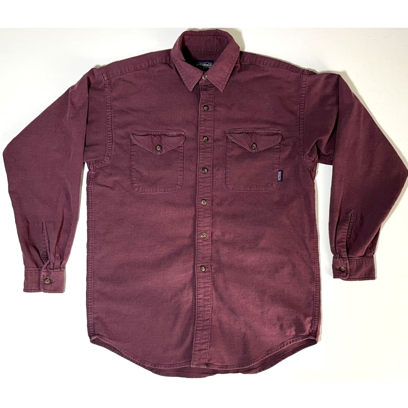 Patagonia VINTAGE Patagonia Men's Button-Up Shirt Burgundy 90s M Cotton Blend Flannel Pocketed Outdoor 90s Mens Size US M / EU 48-50 / 2 - 3 Thumbnail