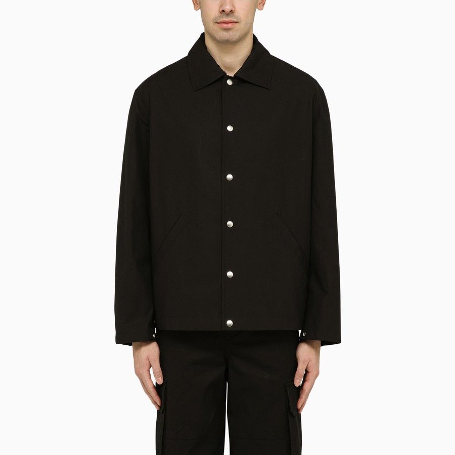 image of Jil Sander O1D2Blof0424 Logo Jacket In Black, Men's (Size Medium)