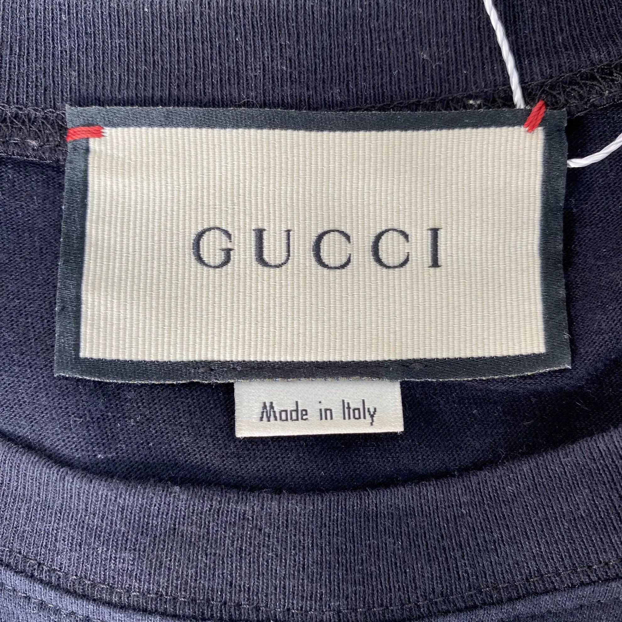 Gucci Gucci GG Logo Star Moon Black Tee XXS Size US XXS / EU 40 - 7 Thumbnail