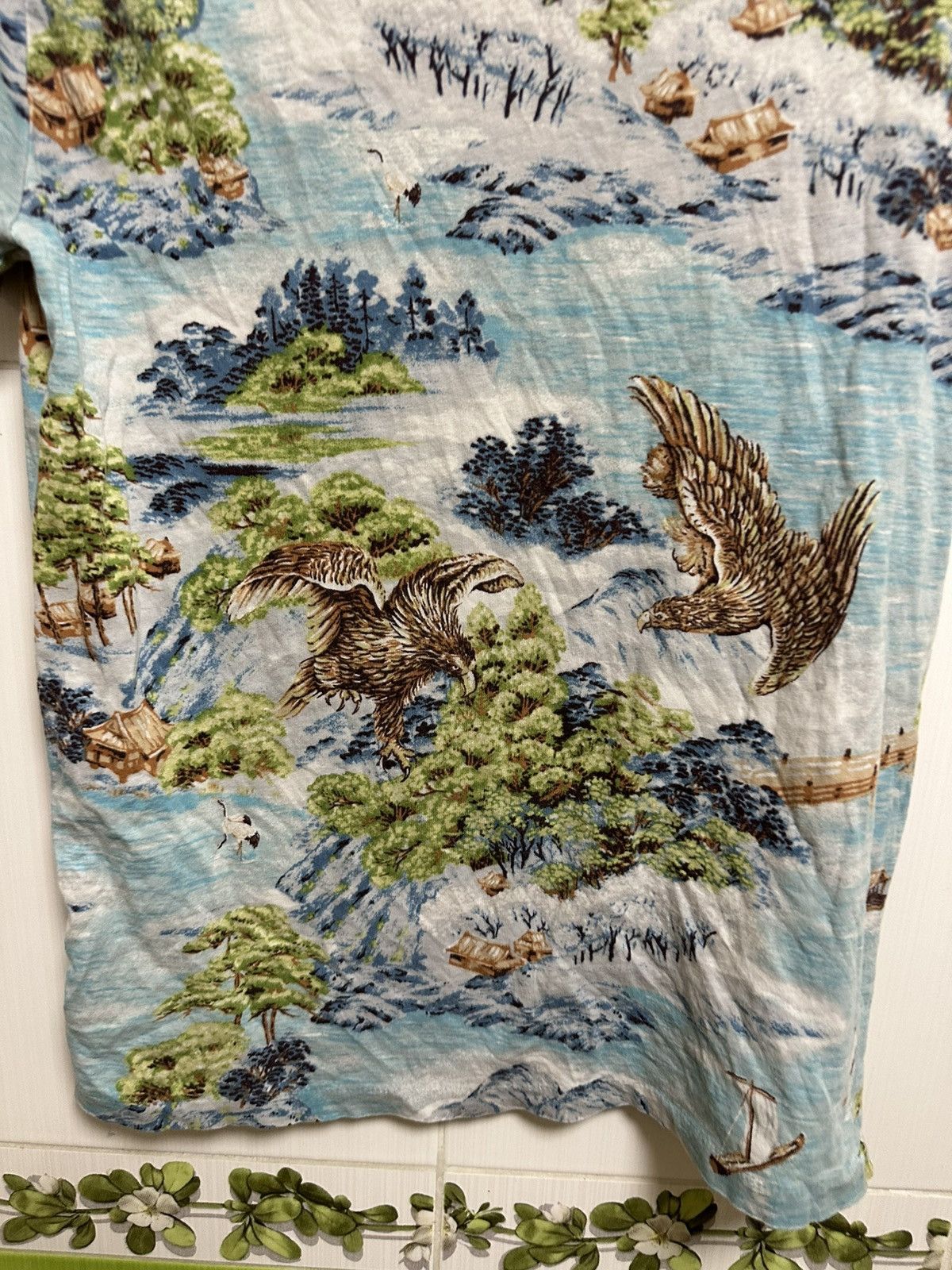 Japanese Brand × Polo Ralph Lauren Polo Ralph Lauren Men's Japanese Seascape Pocket T-Shirt Size US S / EU 44-46 / 1 - 9 Thumbnail