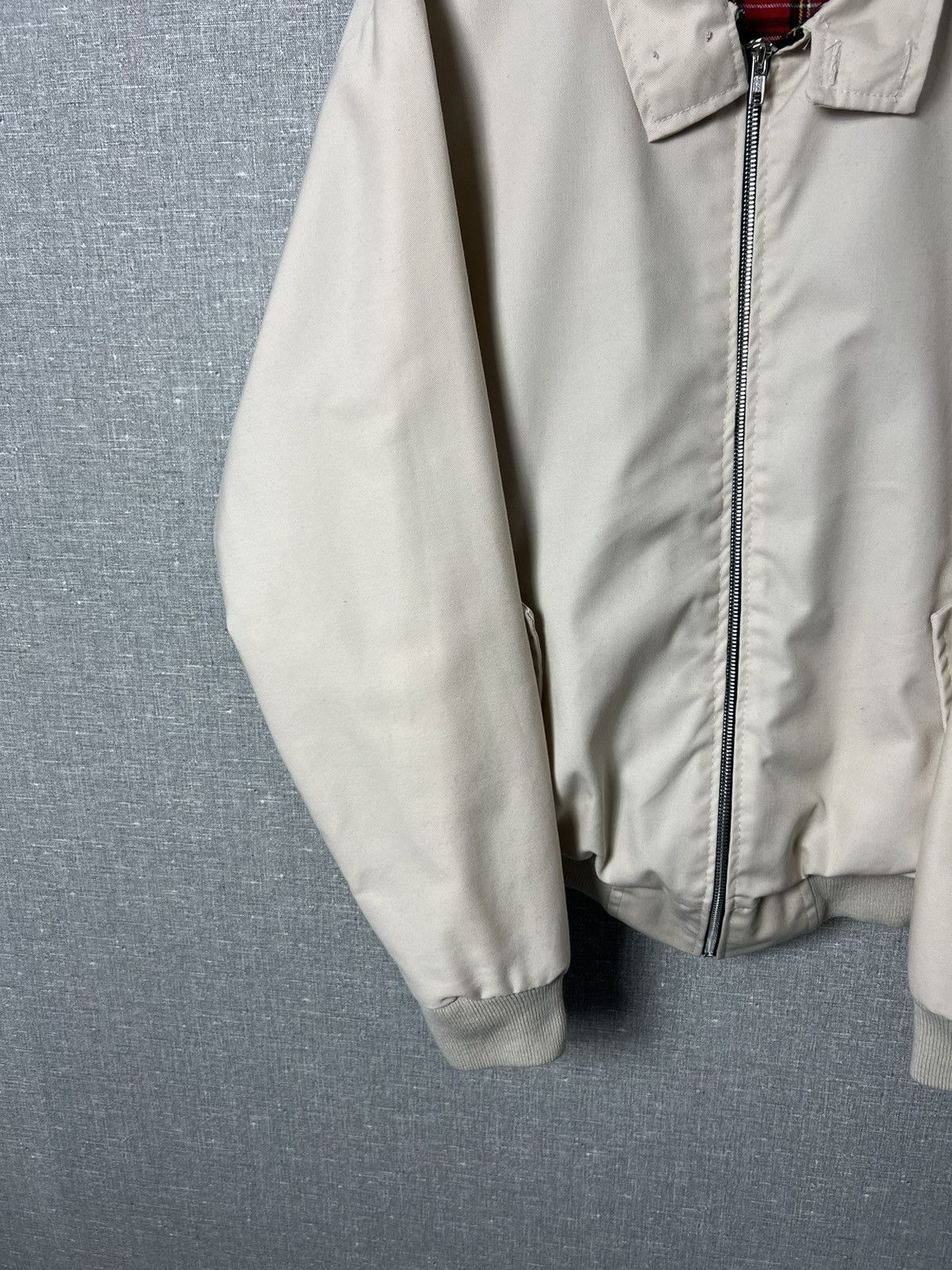 New England Outerwear Vintage England Plaid Lined Collared Bomber Jacket in Beige Size US L / EU 52-54 / 3 - 4 Thumbnail