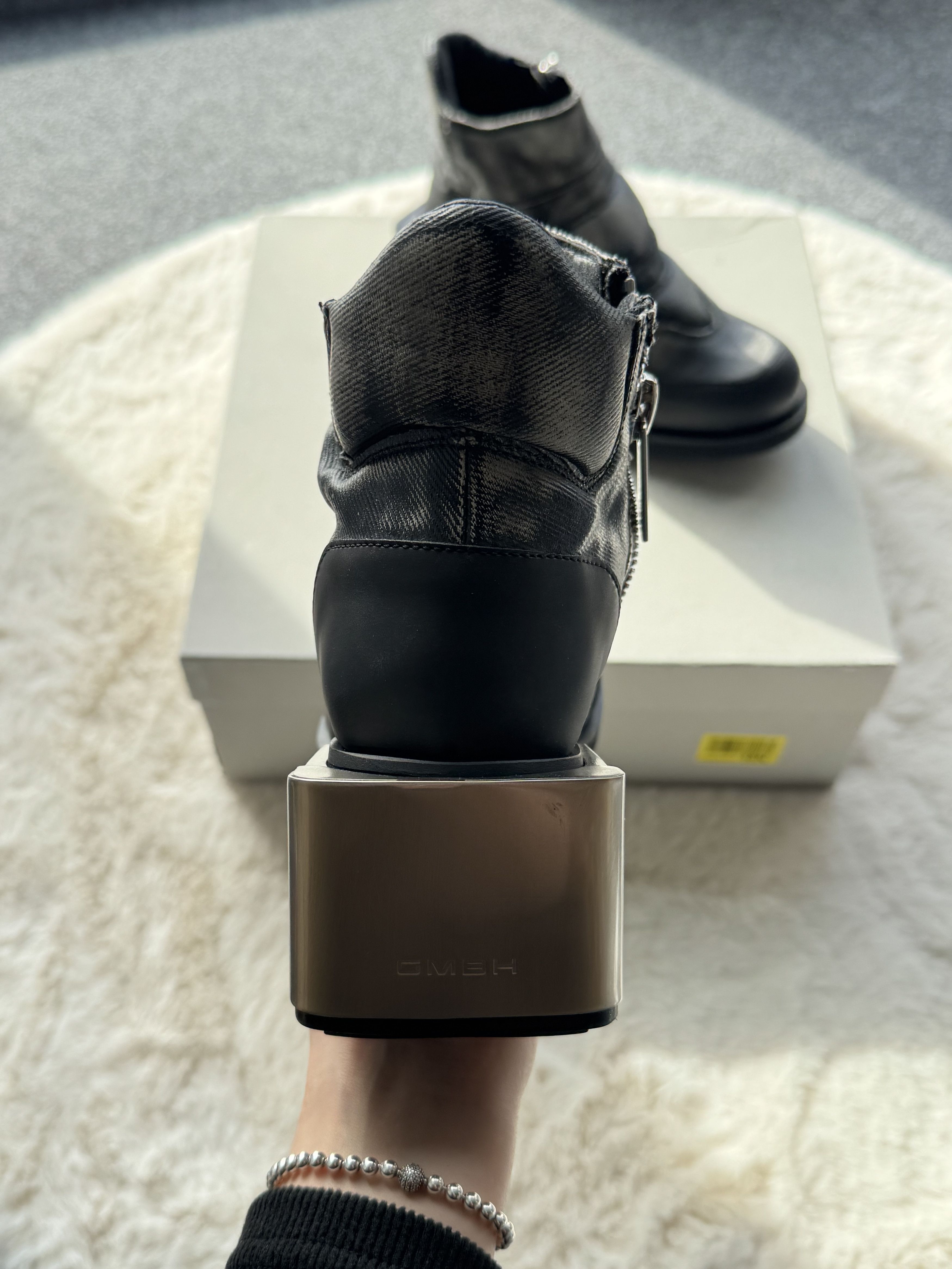 GmbH GmbH Baris black ankle boots heels on pole 37 Size US 7 / IT 37 - 8 Thumbnail