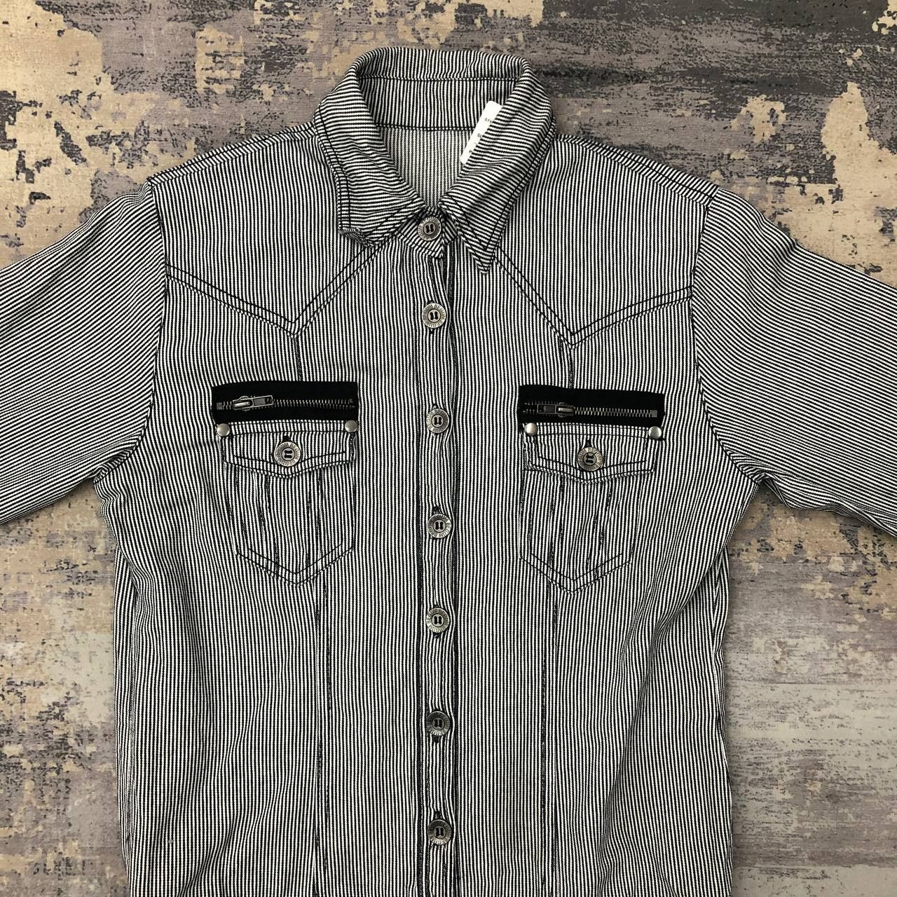 Japanese Brand P695 BEGUM X CUSTOM GARAGE HICKORY STRIPED COVERALLS Size US M / EU 48-50 / 2 - 4 Thumbnail