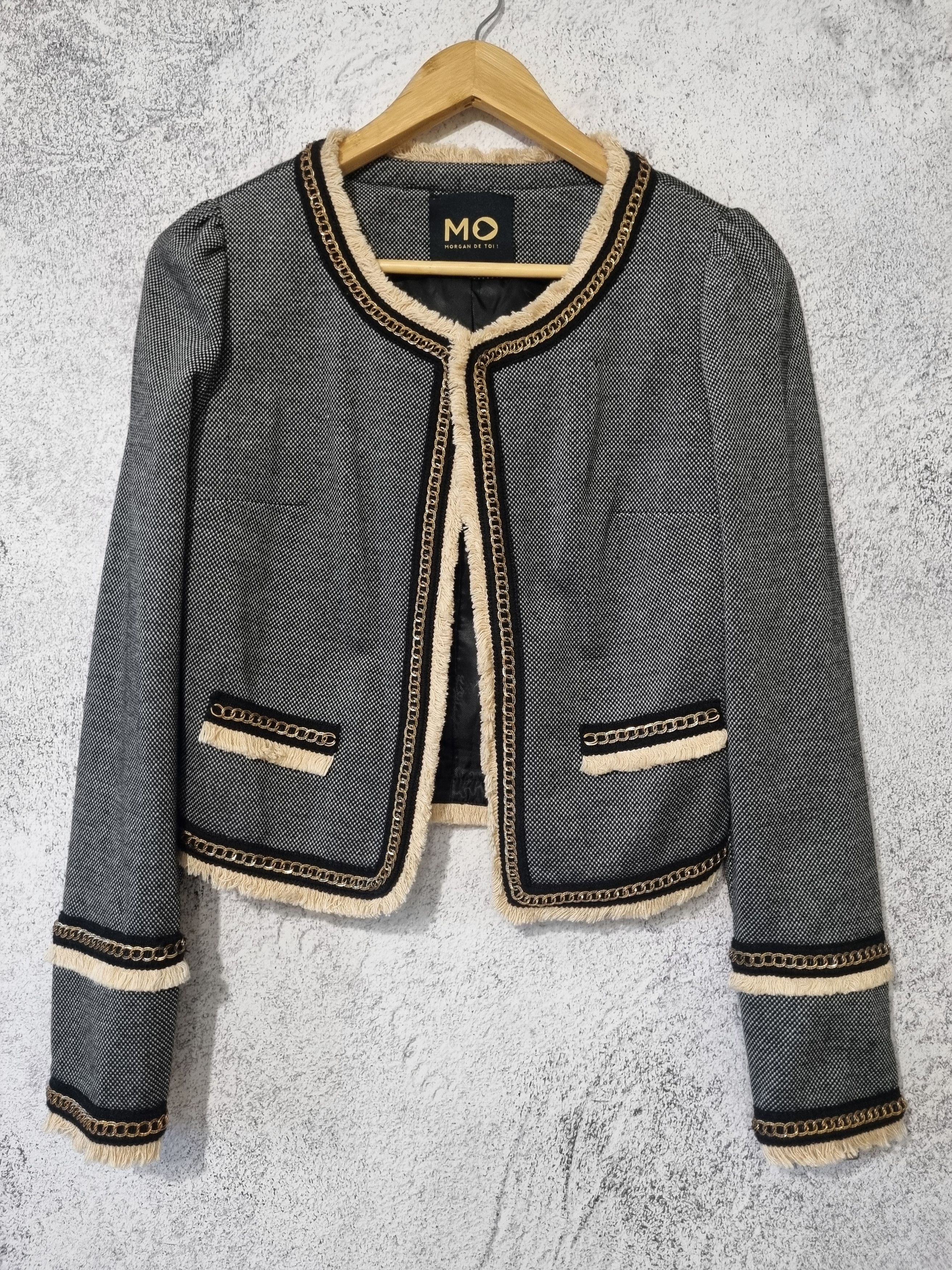 Morgan De Toi Morgan De Toi Chain Trim Blazer Jacket Chanel Style Size XS / US 0-2 / IT 36-38 - 1 Thumbnail