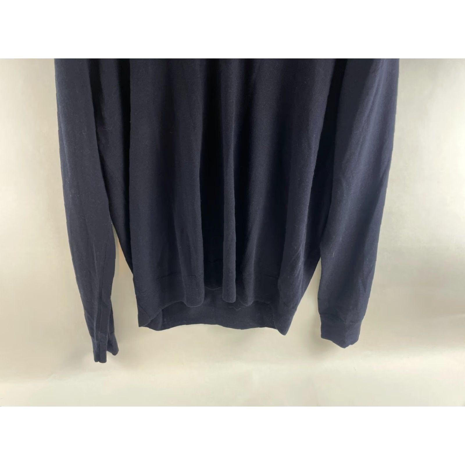 Brooks Brothers Brooks Brothers Sweater, Brand Pullover, Sweater, Men L, Navy Blue, Wool Blend, Regular Fit, Long Sleeve, Boat Neck, Solid, Pullover, Adult Mens Size L / US 10 / IT 46 - 4 Thumbnail
