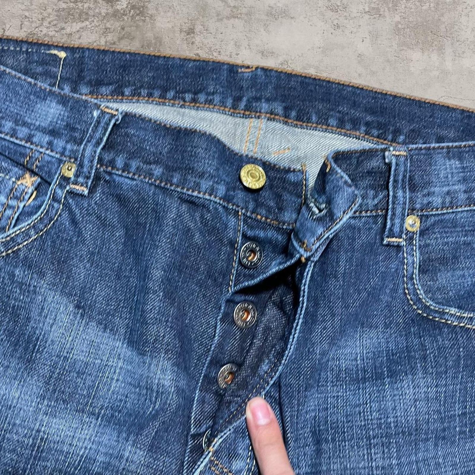 Ralph Lauren 36x30 Low Rise RL Ralph Lauren Blue denim jeans baggy Size US 36 / EU 52 - 5 Thumbnail