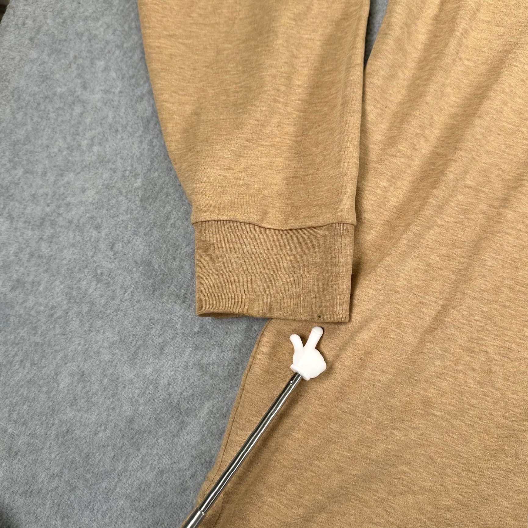 Polo Ralph Lauren VINTAGE Polo Ralph Lauren Polo Shirt Mens 2XLT Beige Big & Tall Long Sleeve Knit Cotton Size US XXL / EU 58 / 5 - 6 Thumbnail