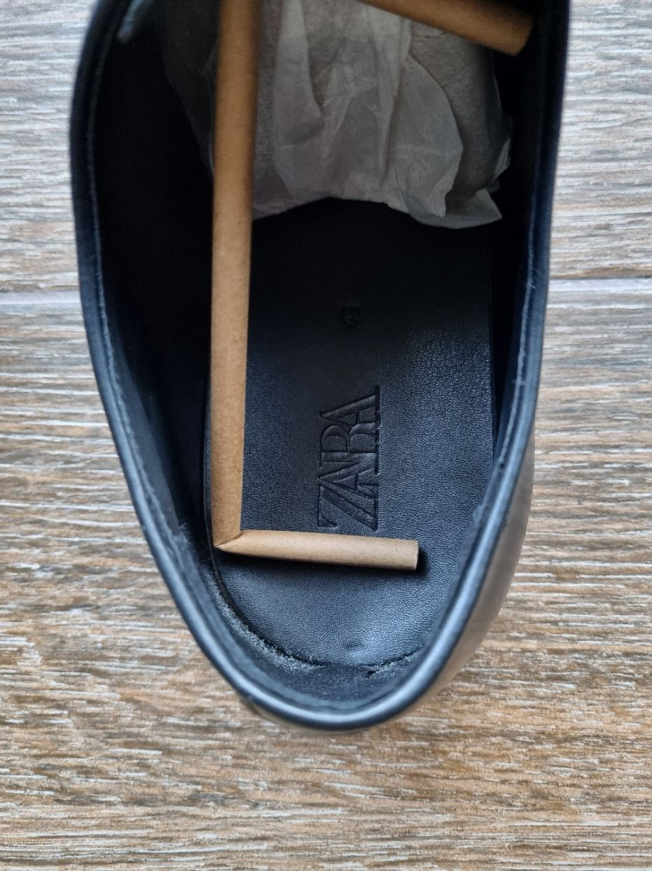 Zara black basic derbies Size US 10 / EU 43 - 2 Thumbnail