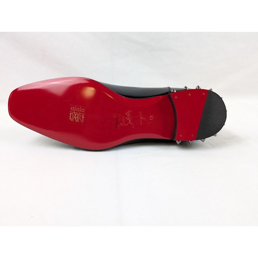 Christian Louboutin o1rshd1 So Greggo Flat Shoes in Black/Gun Metal/Lin Loubi Size US 10 / EU 43 - 10 Thumbnail