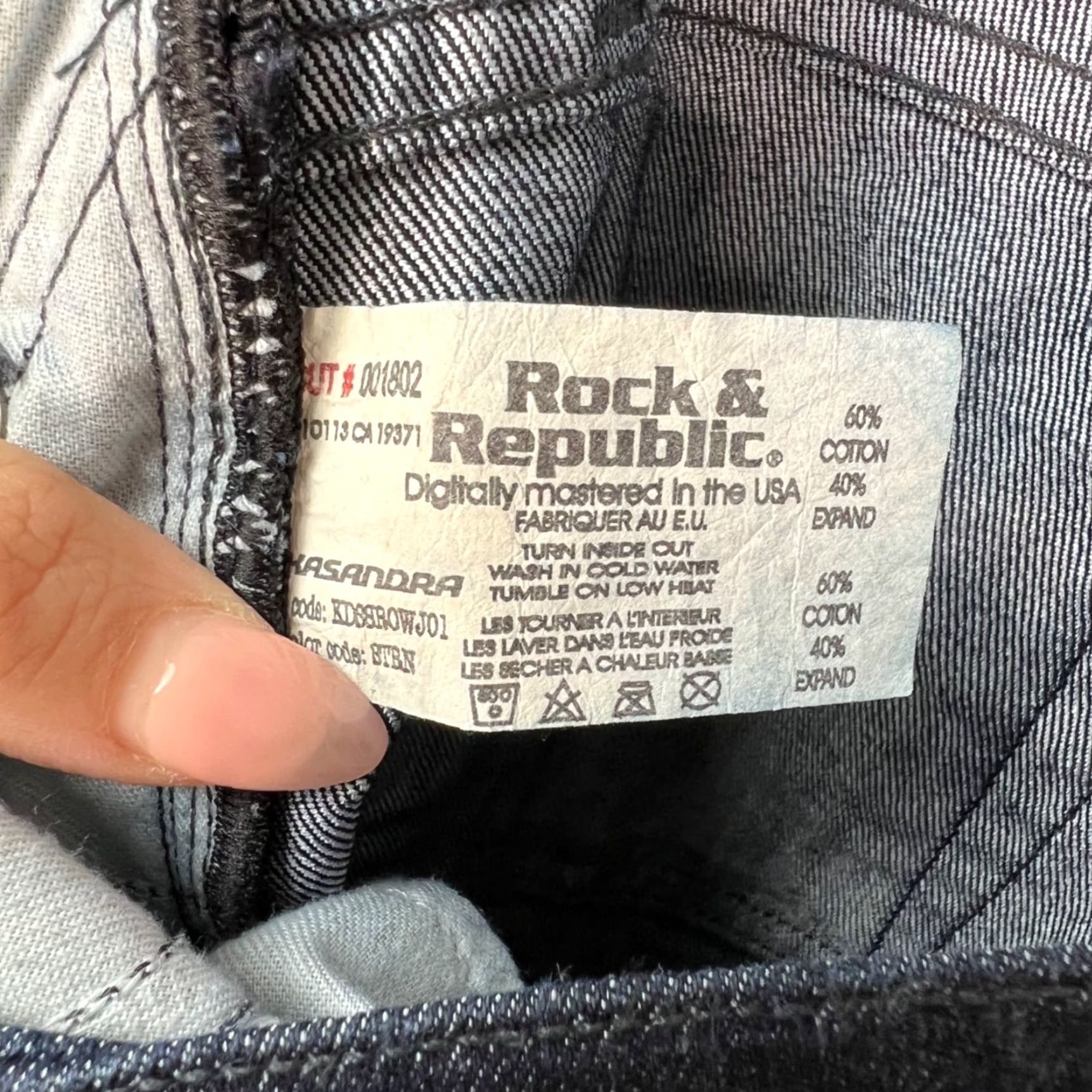 Vintage Rock & Republic Womens Jeans Slim Denim 28 Dark Wash 5-Pocket Pocket Blue Cotton Blend Rock & Republic Slimming Size 28" / US 6 / IT 42 - 4 Thumbnail