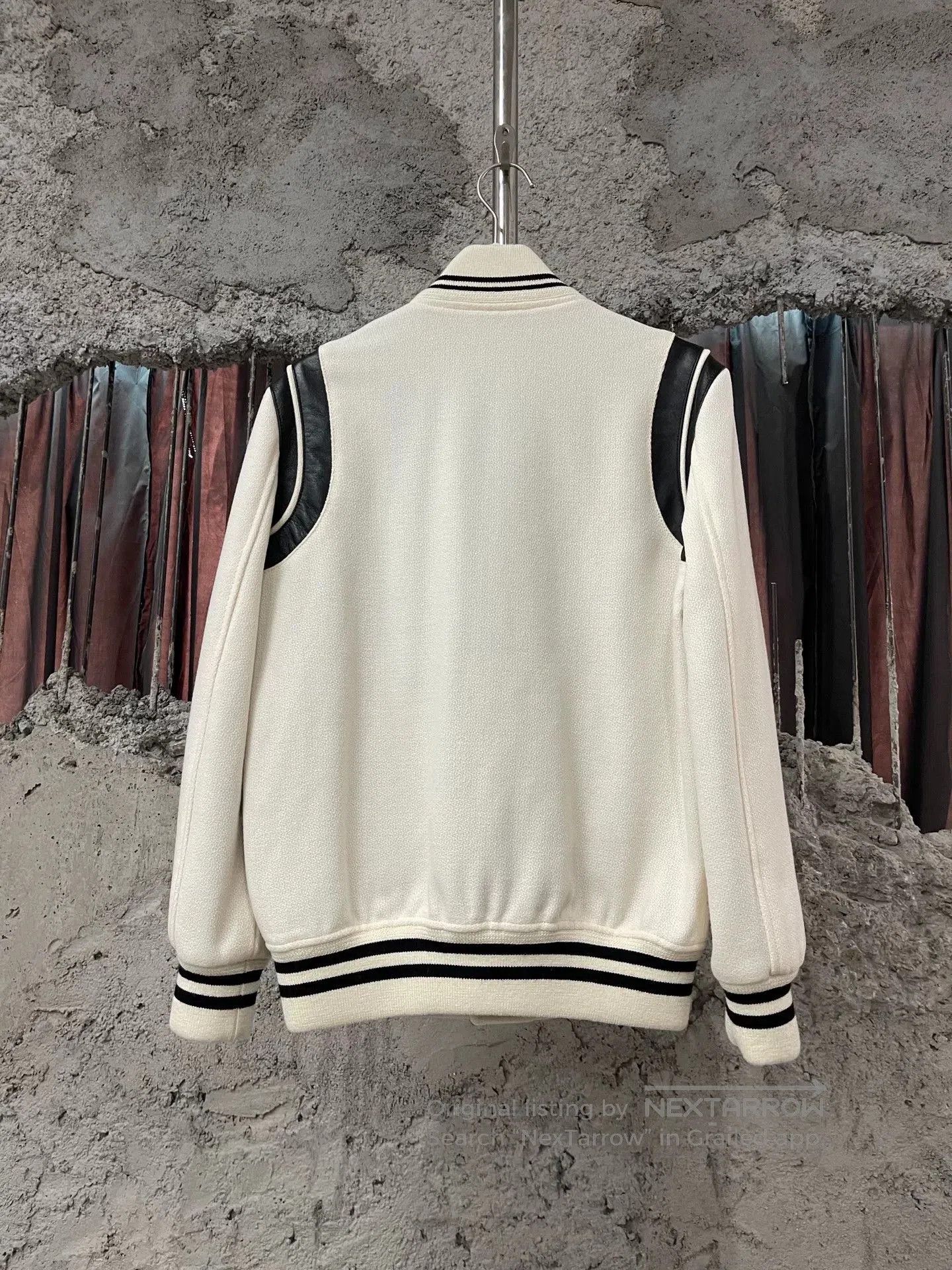 Saint Laurent Paris Saint Laurent White Baseball Jacket. Size US XS / EU 42 / 0 - 2 Thumbnail