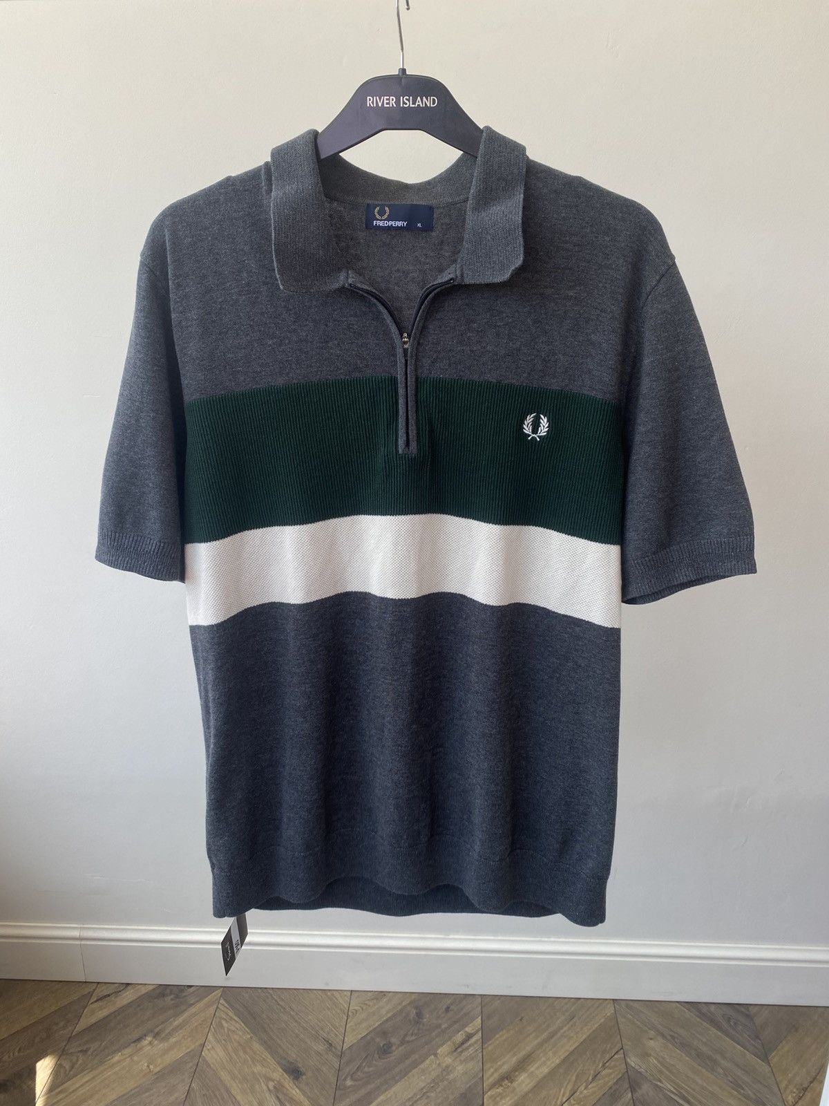 Fred Perry Vintage Fred Perry Panel Pique Zip-Neck Polo Shirt Size US XL / EU 56 / 4 - 3 Thumbnail