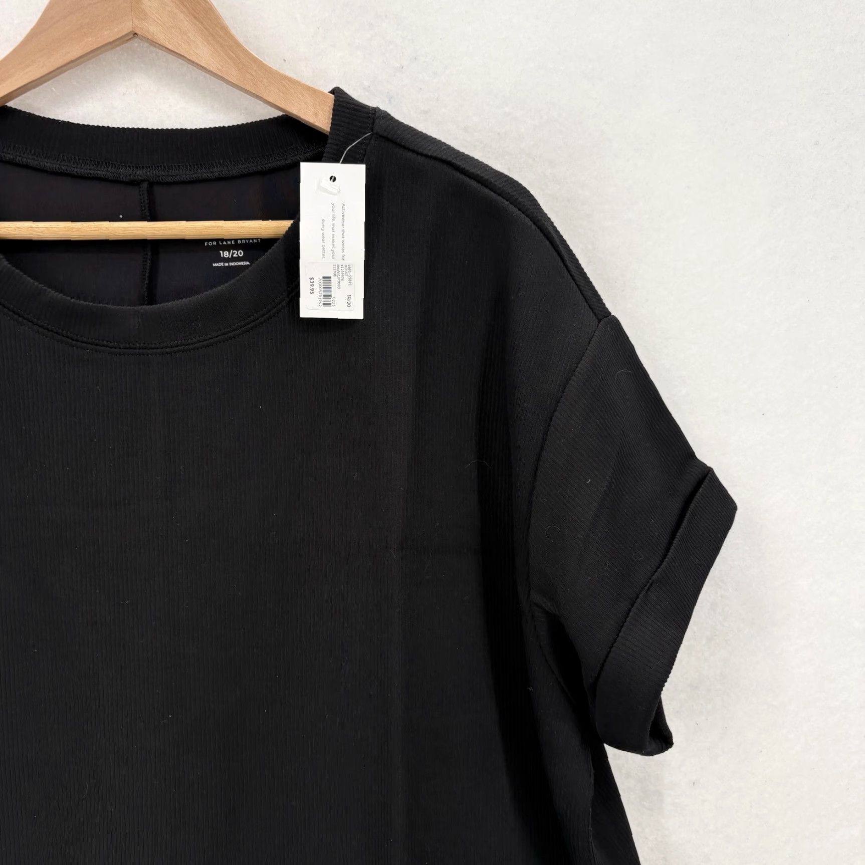 Vintage LIVI For Lane Bryant Shirt Womens 18/20 Black Plus Size Knit Tee Casual Pullover Size XXL / US 16-18 / IT 52-54 - 2 Thumbnail