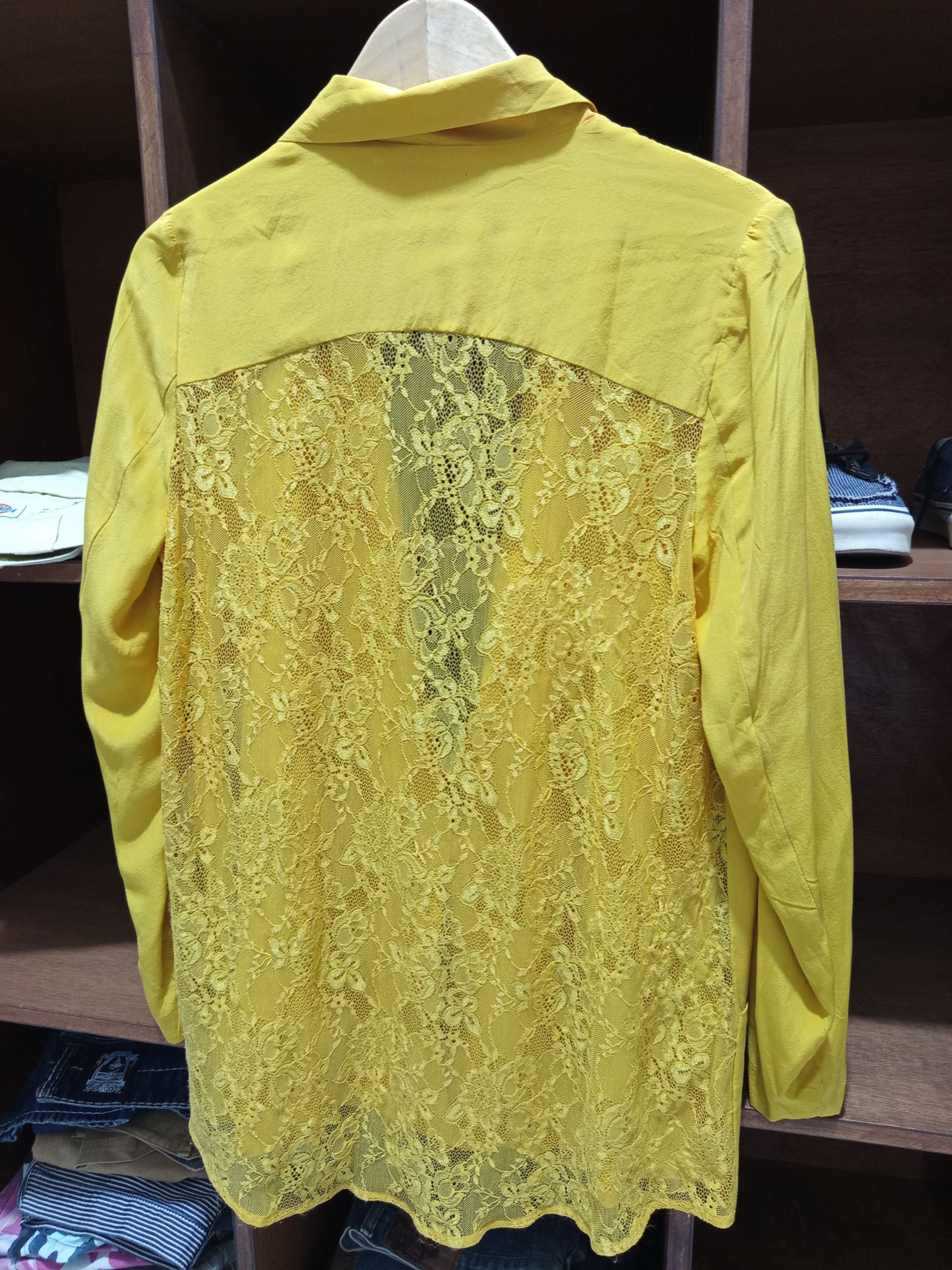 Zimmermann Zimmermann Yellow Silk Lace Panel Blouse Size XS / US 0-2 / IT 36-38 - 7 Thumbnail