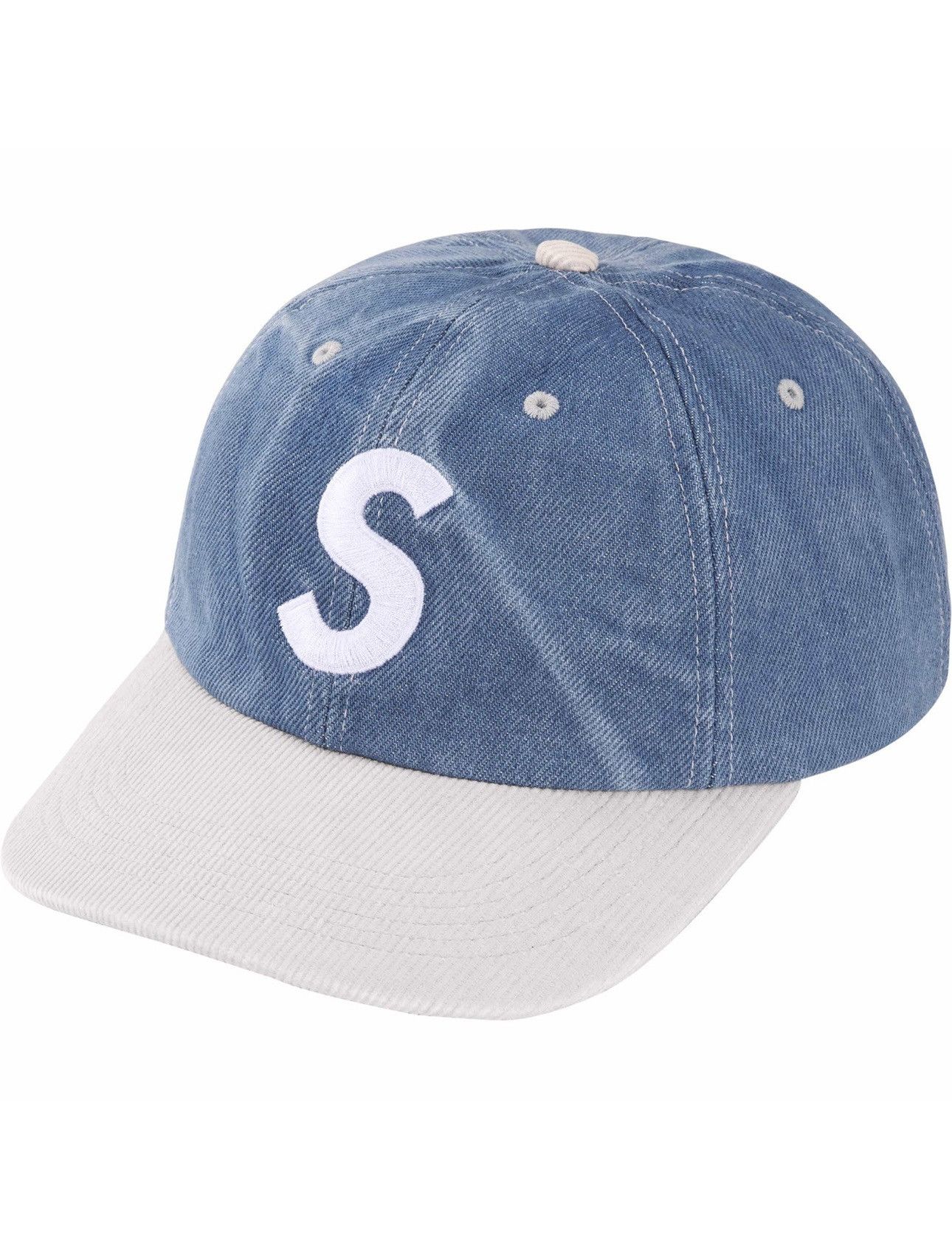 image of Supreme 2-Tone S Logo 6-Panel in Denim, Men's