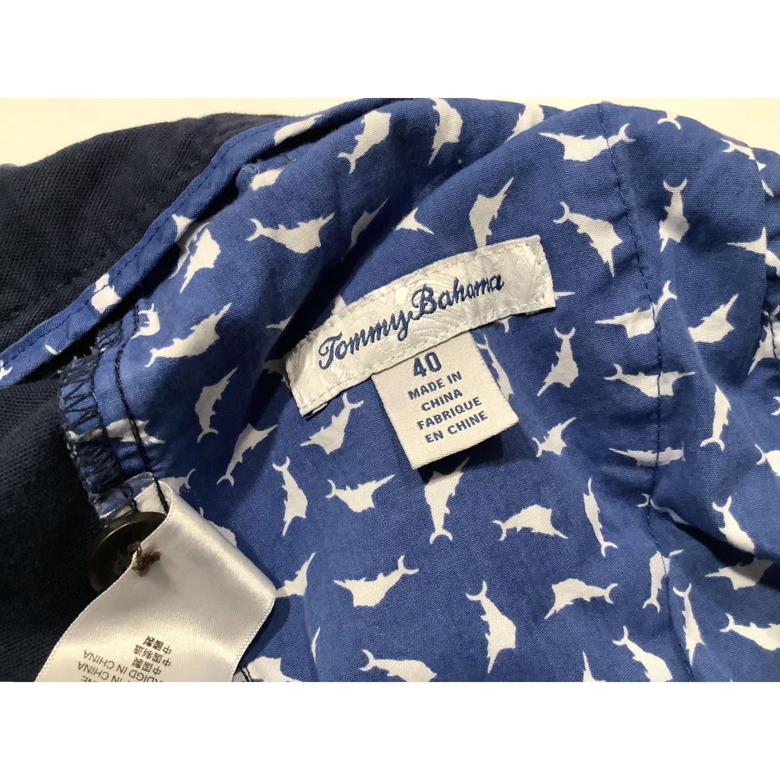 Tommy Bahama Tommy Bahama Shorts Mens 40 Navy Chino Stretch 10in Flat Front Casual Tropical Size US 40 / EU 56 - 6 Thumbnail