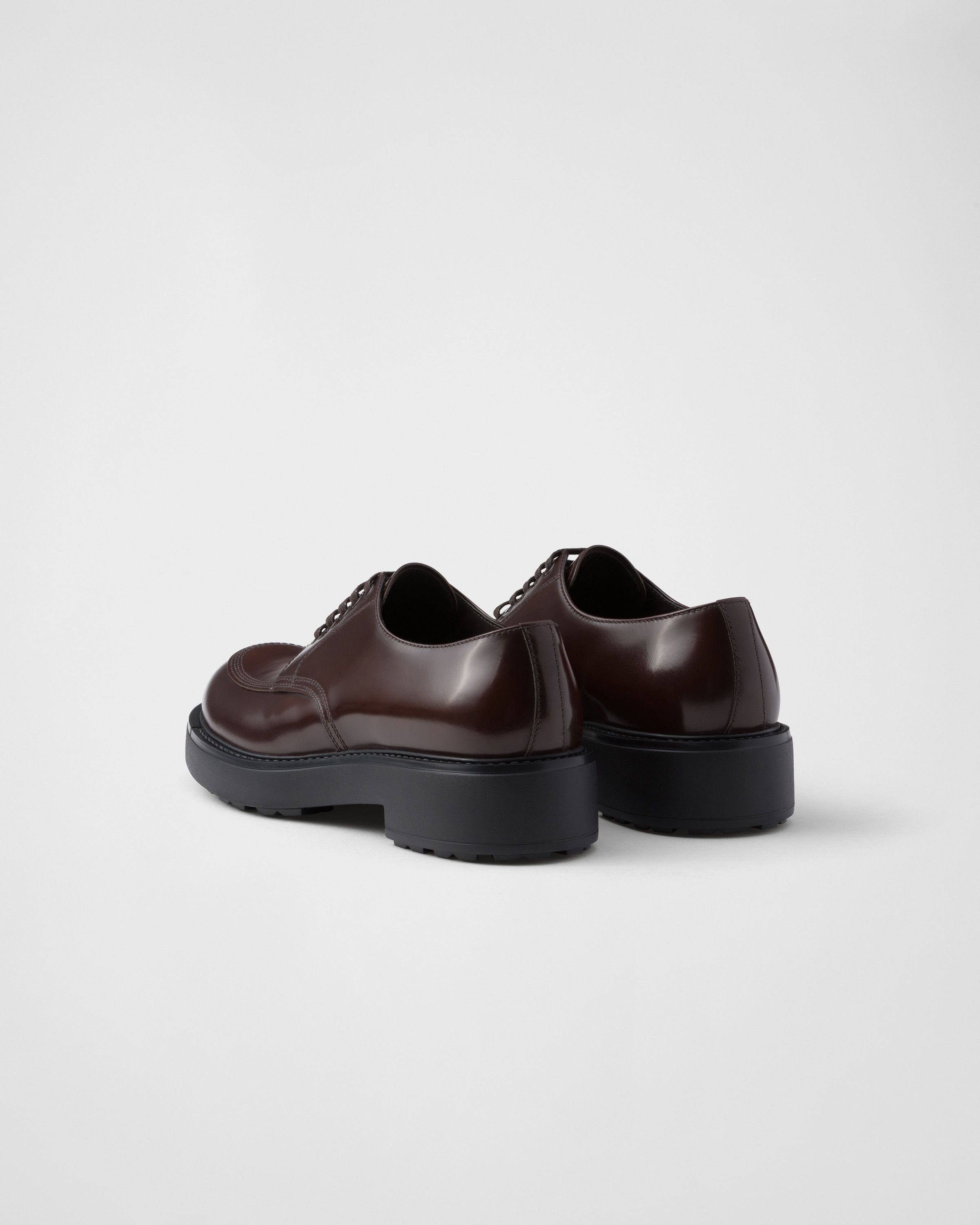 Prada o1bcso1str1025 Spazzolato Derby Shoes in Brown Size US 8 / EU 41 - 4 Thumbnail