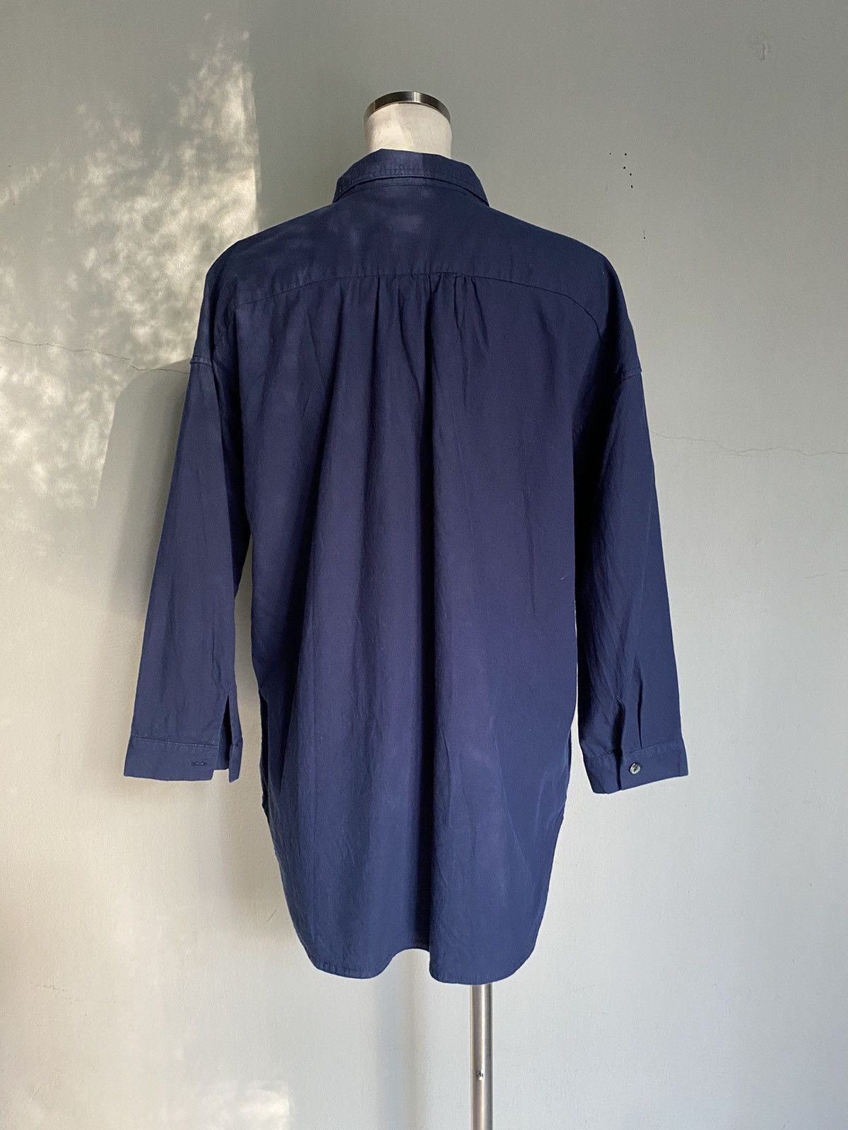 Japanese Brand Sabbatum Dark blue collared shirt Size M / US 6-8 / IT 42-44 - 15 Thumbnail