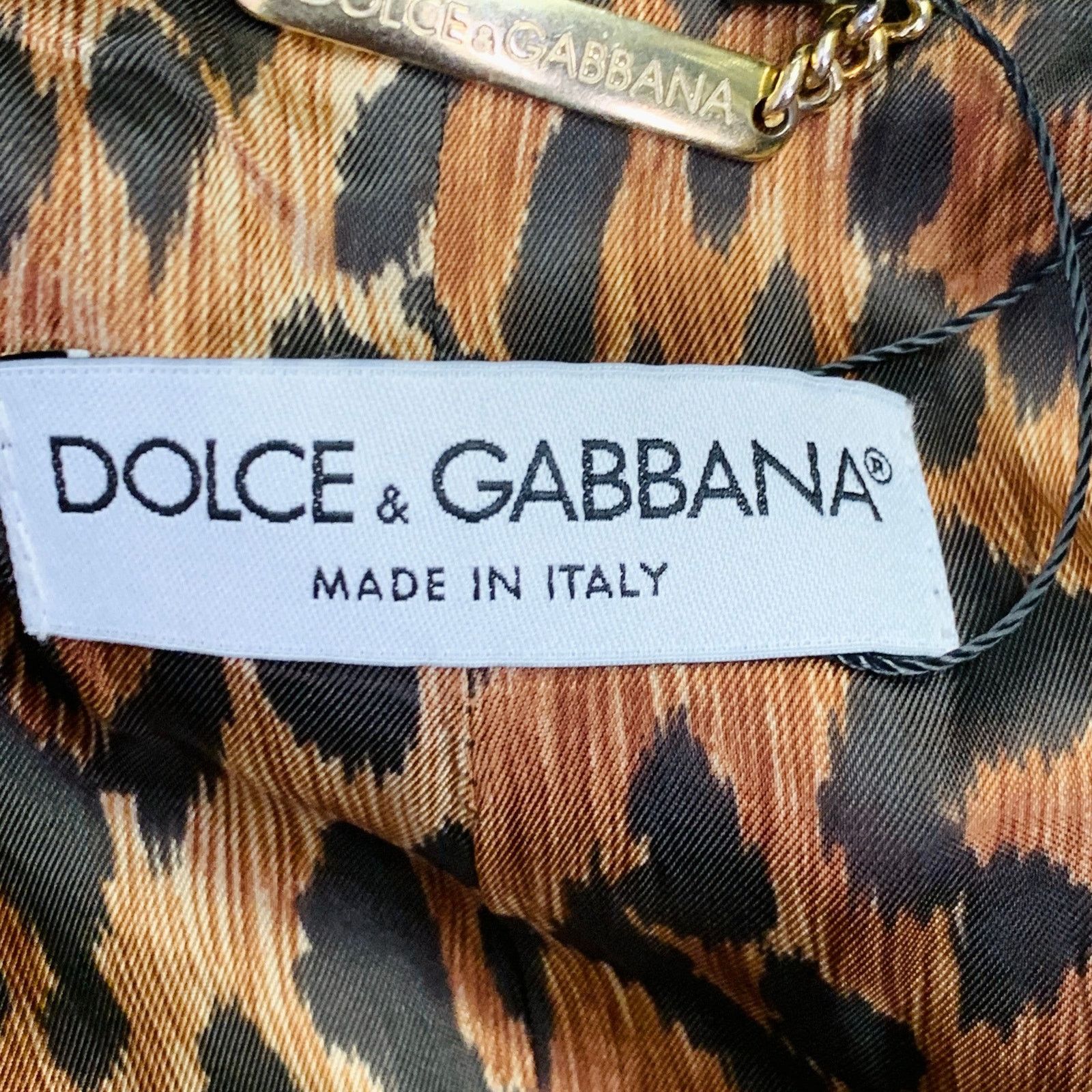 Dolce & Gabbana Size 6 Khaki Cotton Twill Fitted Button Up Jacket Blazer Size M / US 6-8 / IT 42-44 - 8 Thumbnail
