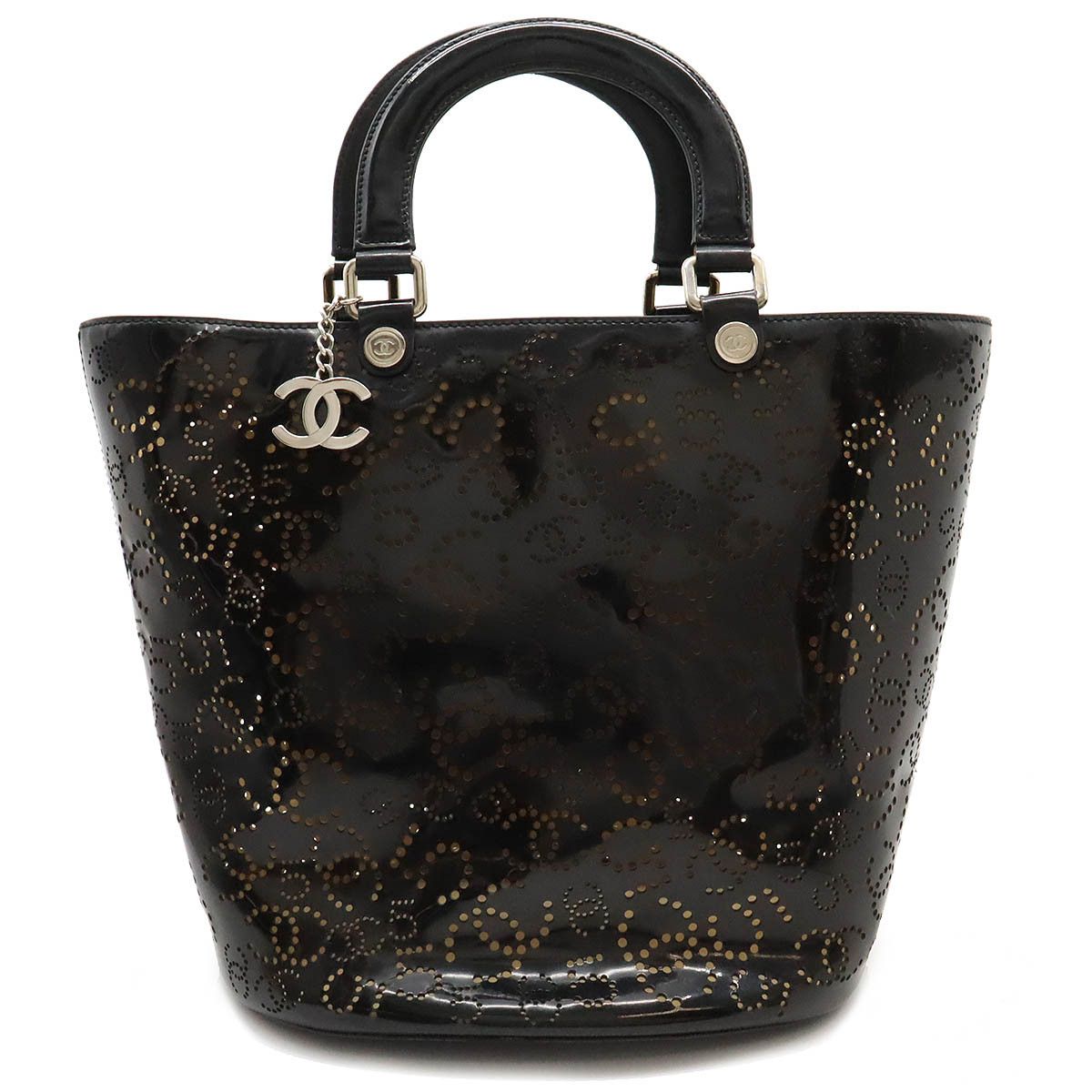 Chanel Chanel Chanel No.5 Coco Mark Punching Handbag Patent Leather Leather Handbag A31335 in Good Condition Size ONE SIZE - 1 Thumbnail