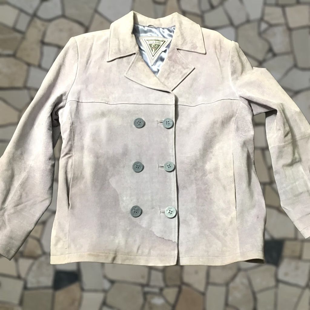 Vintage VINTAGE Marvin Richards Suede Jacket Western Boho Lavender Purple Fringe Pockets Button Long Sleeve Short Jacket Womens L Size L / US 10 / IT 46 - 1 Thumbnail