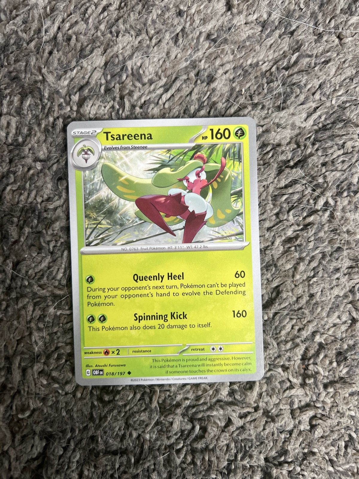 Hypebeast × Nintendo × Pokemon 2023 Pokémon Tsareena Stage 2 Card Size ONE SIZE - 1 Thumbnail