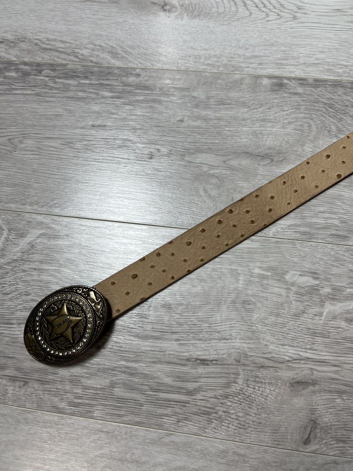 Just Cavalli × Vintage Y2K Just Cavalli Leather Belt With Large Star Buckle Size ONE SIZE - 11 Thumbnail