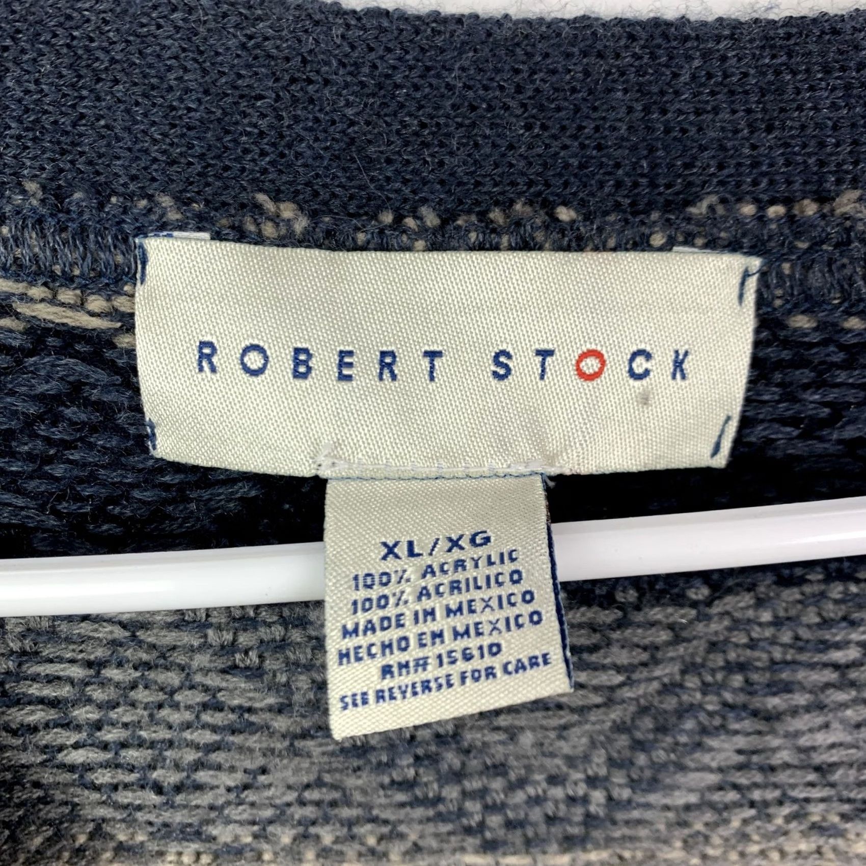 Vintage VINTAGE Robert Stock Cardigan Sweater XL Men’s Acrylic Blue Striped 1980s 1990s Casual Size US XL / EU 56 / 4 - 3 Thumbnail