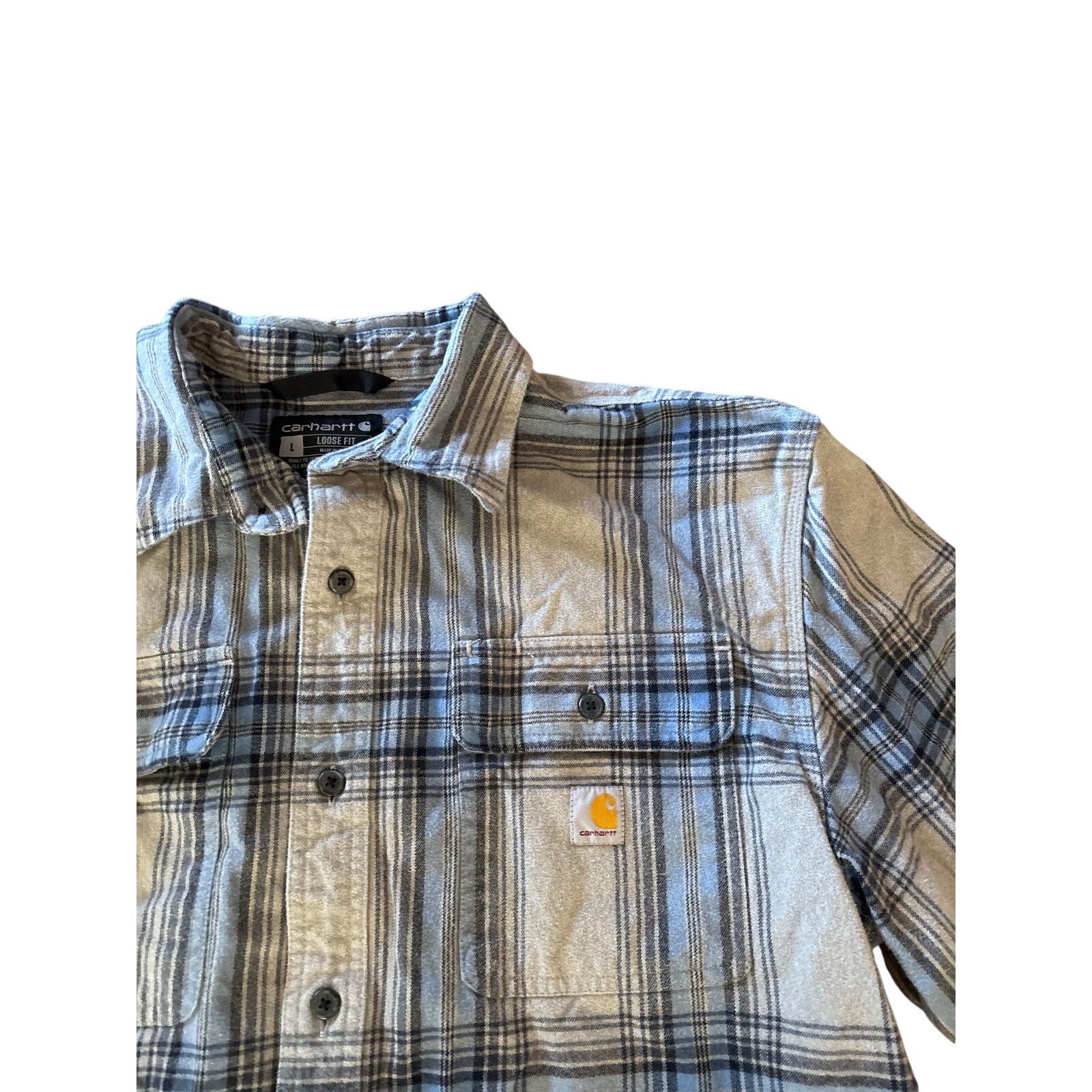 Carhartt Carhartt Loose Fit Flannel Button-Down Shirt | L | Men’s Size US L / EU 52-54 / 3 - 3 Thumbnail