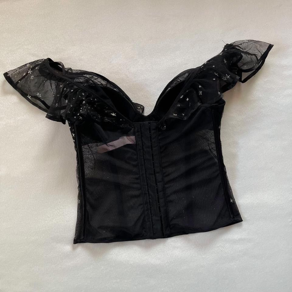 Victoria's Secret VS Black Mesh Corset Bustier (34B/32C) Size ONE SIZE - 8 Thumbnail