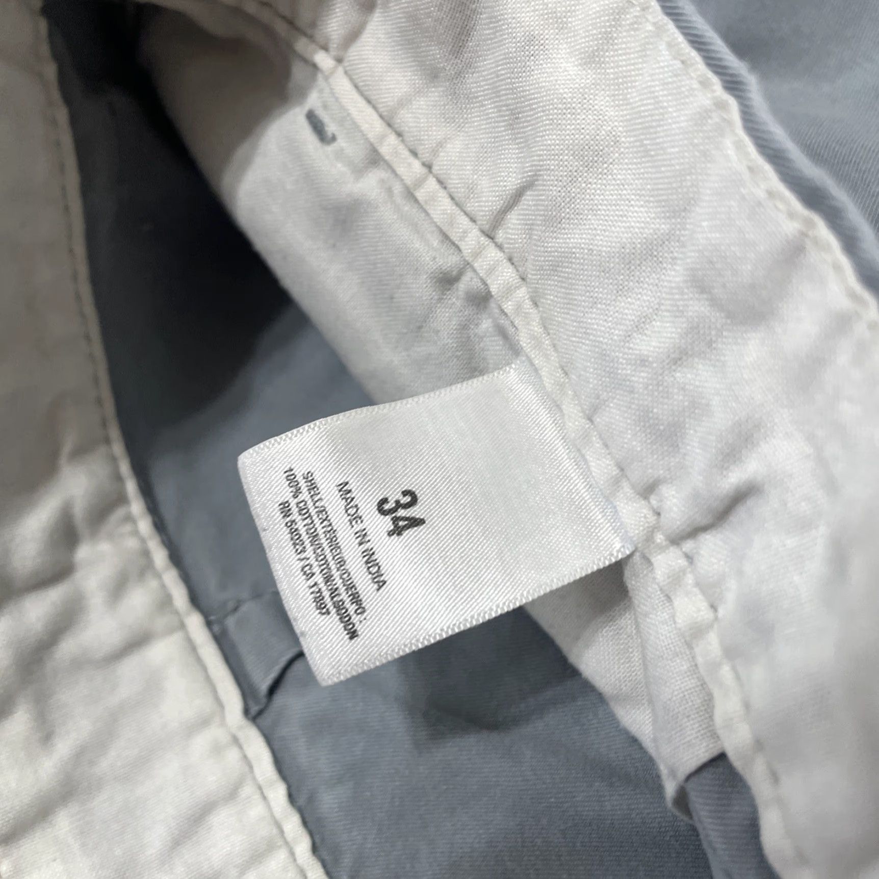Old Navy VINTAGE Old Navy Shorts Men 34 Flat front Chino Lounge Light Blue Gray Beach Fade 34x9 Size US 34 / EU 50 - 5 Thumbnail