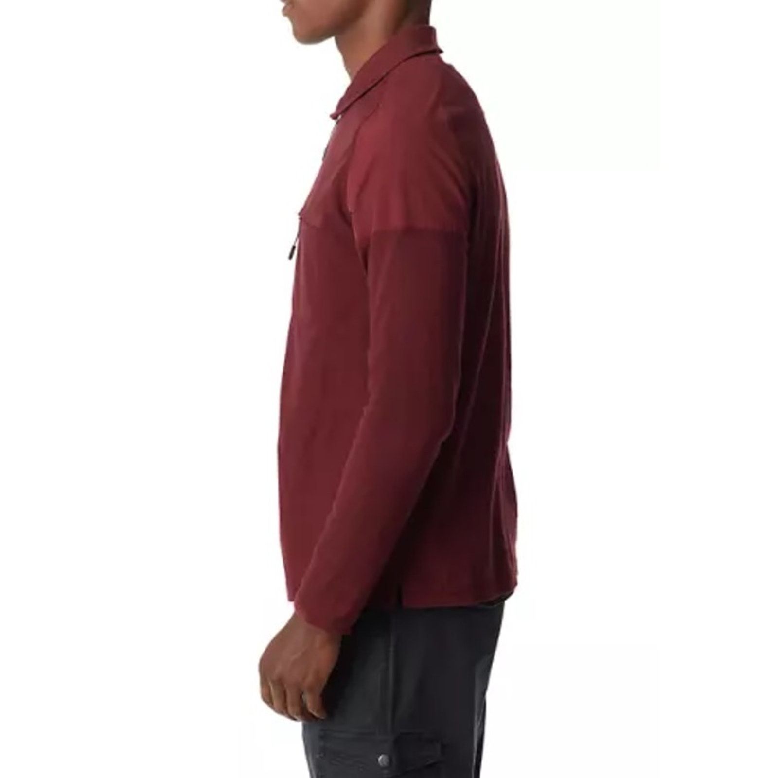 Bass BASS OUTDOOR Men's Maroon Cotton Polo Sweatshirt Size XXL Size US XXL / EU 58 / 5 - 3 Thumbnail