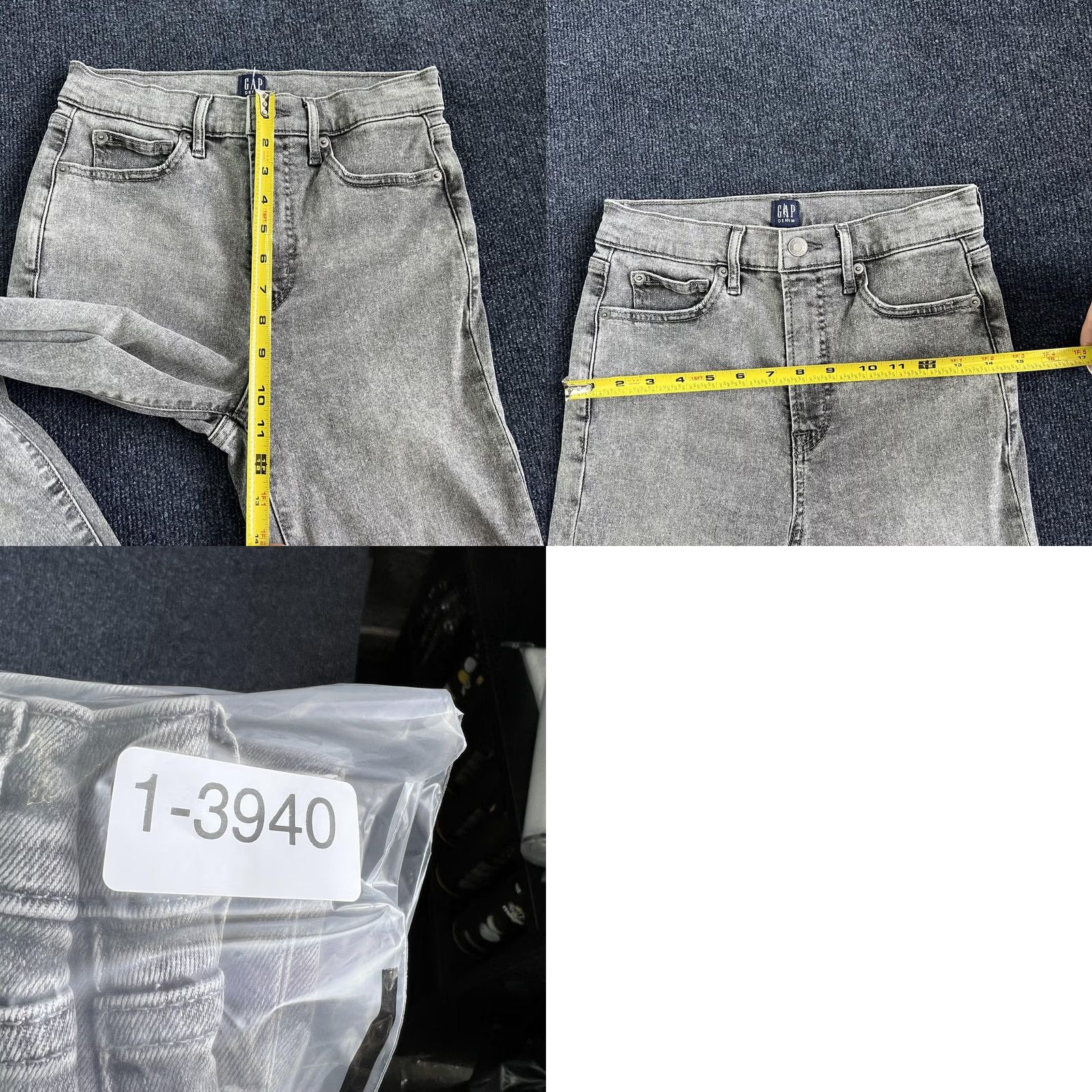 Gap VINTAGE Gap True Skinny Jeans Womens 4/27 Tall Gray Mid Rise Stretch Denim Light Wash Size 27" / US 4 / IT 40 - 9 Thumbnail