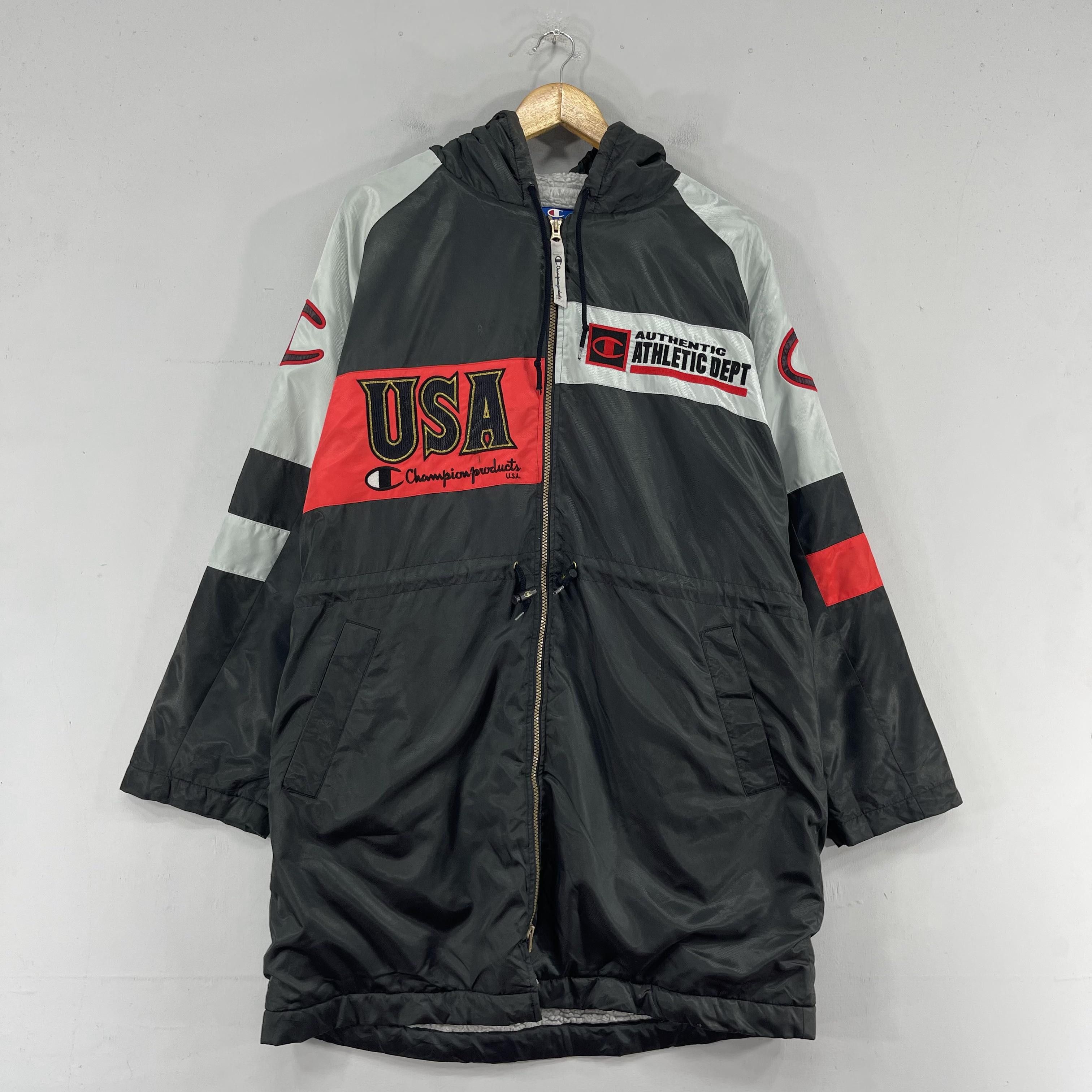 Champion × Vintage Vintage 90s CHAMPION Usa Sherpa Lined Parka Winter Jacket Size US M / EU 48-50 / 2 - 7 Thumbnail