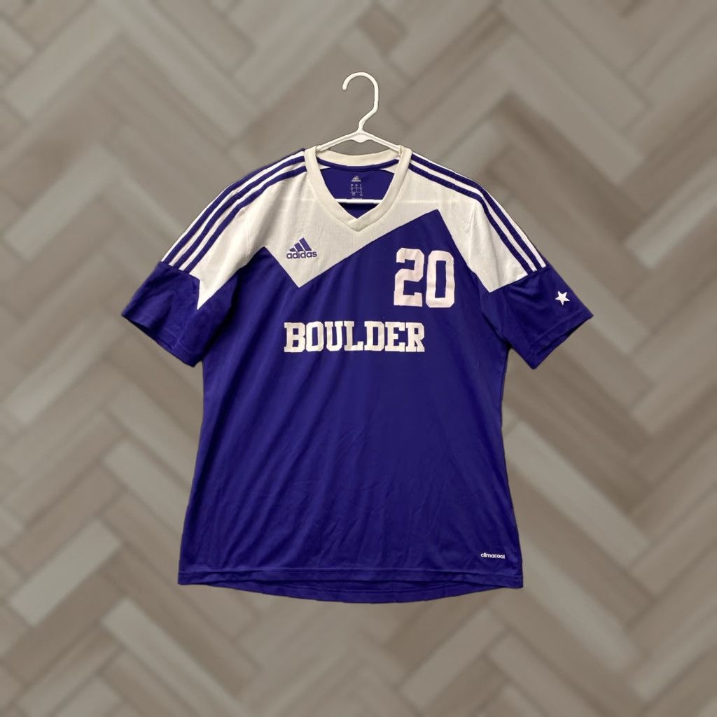 Adidas Adidas Men’s Soccer Jersey T-Shirt Size L Purple Colorblock V-Neck Casual Sports Size US L / EU 52-54 / 3 - 1 Thumbnail