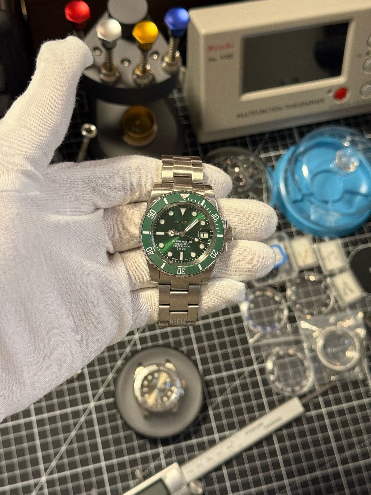 Seiko Seiko mod watch submariner hulk 40mm Size ONE SIZE - 4 Thumbnail