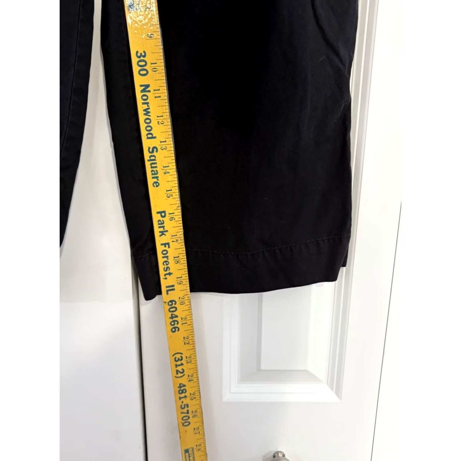 Ralph Lauren Lauren Ralph Lauren Pants Womens 12 Black Capri Cropped Stretch Logo Pockets High Rise Straight Casual Travel Size 34" / US 12 / IT 48 - 3 Thumbnail