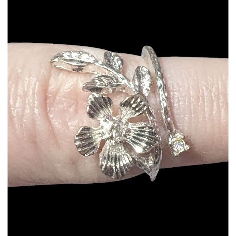 Other Floral Fairy Silver Tone Gemmed Ring Size 6 Size ONE SIZE - 12 Thumbnail