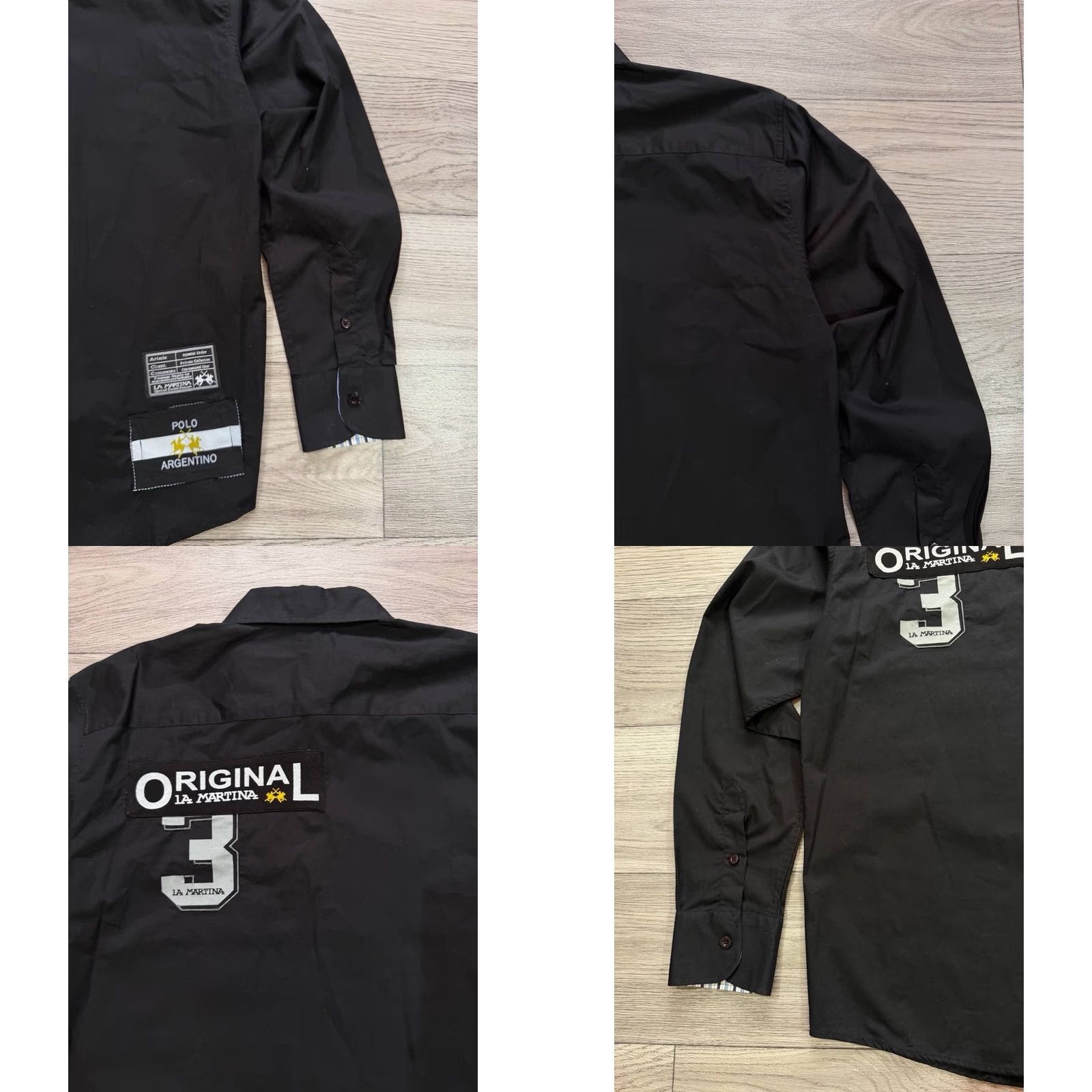 La Martina LA MARTINA Button Up Shirt Men’s Luxury Black Long Sleeve M Shirt Mens Black 90s? Size US M / EU 48-50 / 2 - 10 Thumbnail