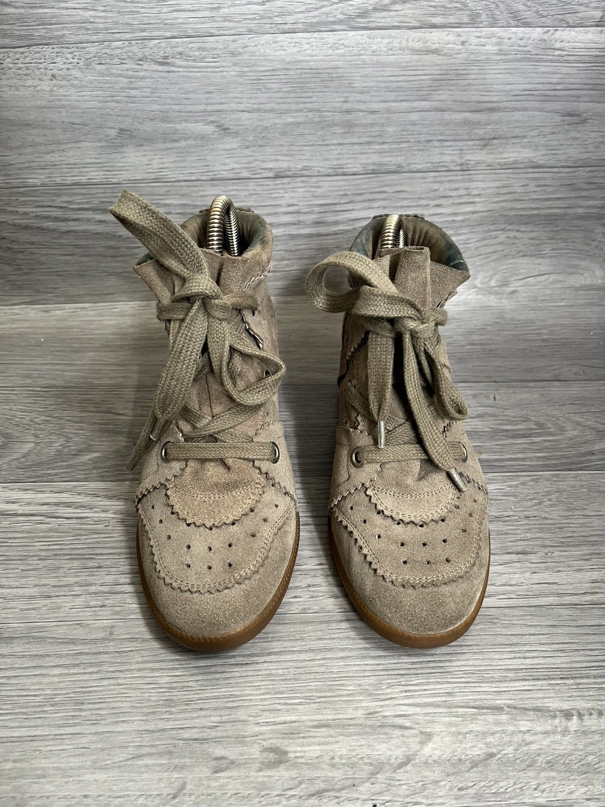 Isabel Marant Isabel marant bobby suede wedge boots y2k, ash Size US 7 / IT 37 - 2 Thumbnail