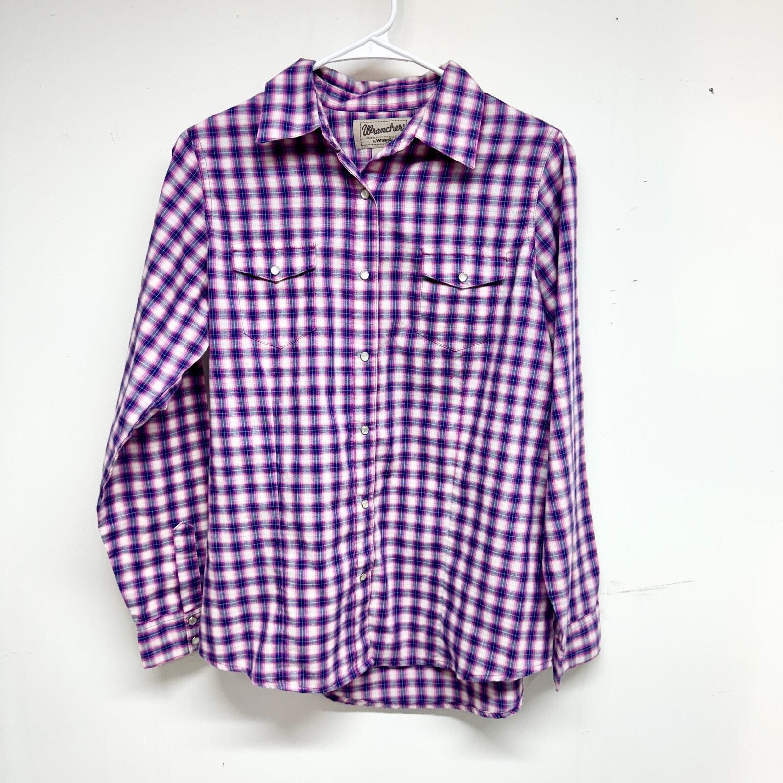Wrangler Wrangler Pearl Snap Long Sleeve Plaid Button Down Medium Size M / US 6-8 / IT 42-44 - 1 Thumbnail
