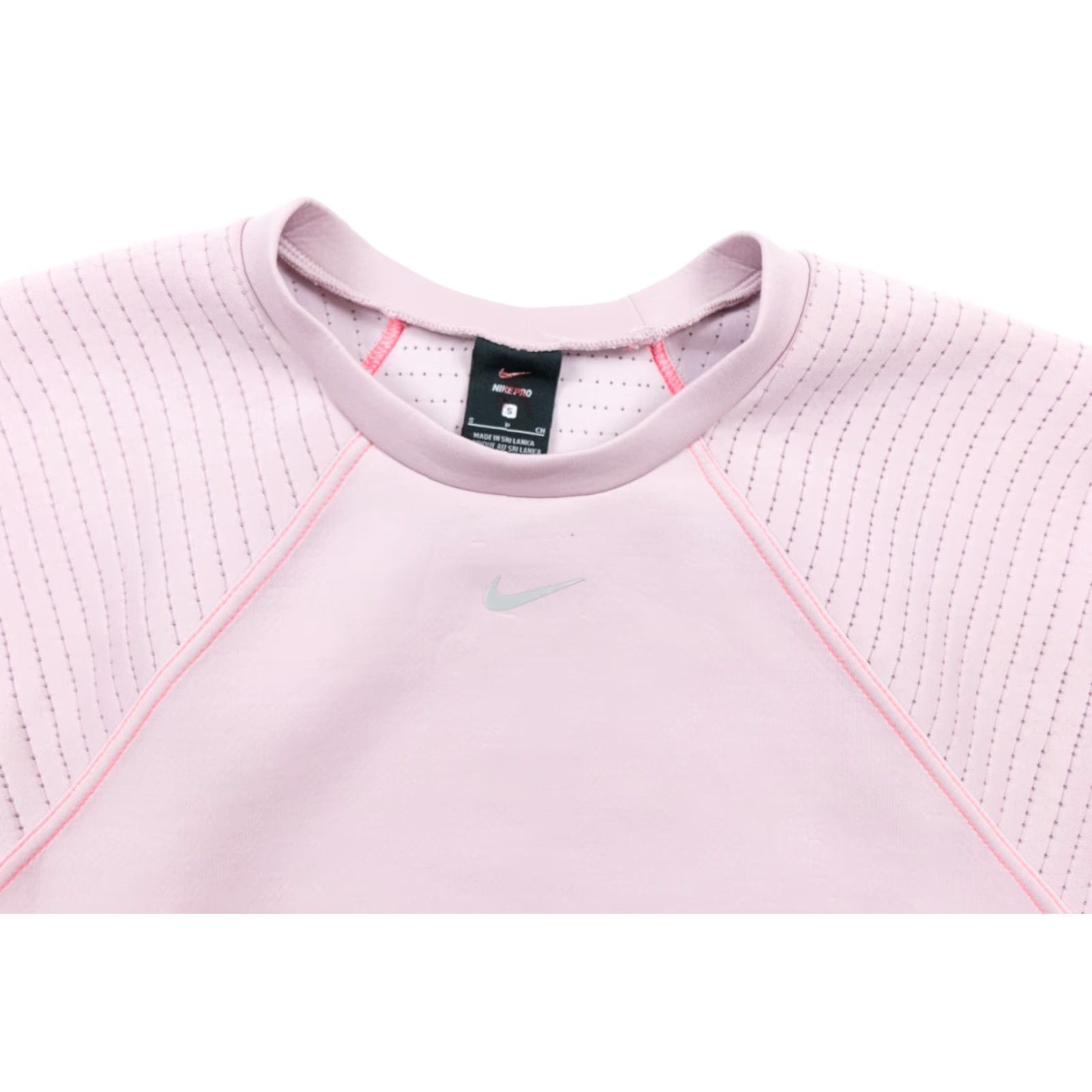 Nike Nike Pro Womens Small Crewneck Pullover Sweatshirt Pink Activewear Casual Breathable Ladies Size S / US 4 / IT 40 - 2 Thumbnail
