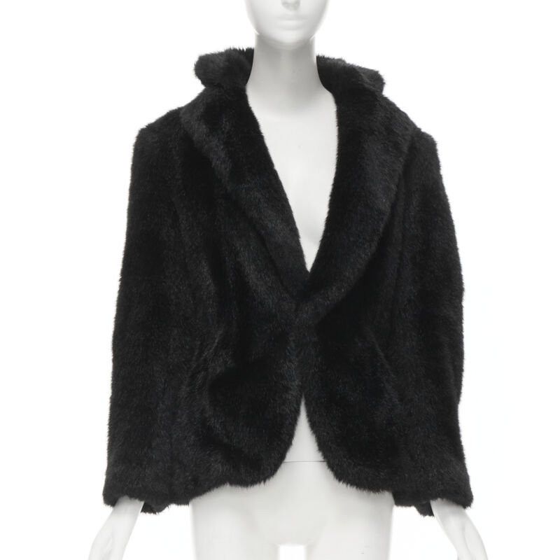 Junya Watanabe vintage JUNYA WATANABE 2001 faux fur clear PVC insert blazer coat M Size M / US 6-8 / IT 42-44 - 1 Thumbnail
