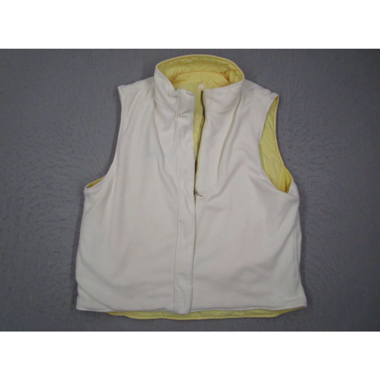 Whistles VINTAGE Sunice Vest Women XL Yellow Reversible Full Zip Puffer Jacket 90s Outdoor Whistler Golf Club Embroidered Womens XL Size XL / US 12-14 / IT 48-50 - 2 Thumbnail