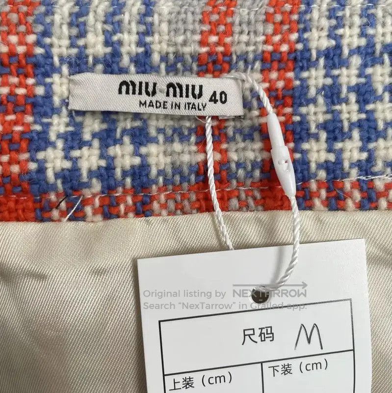 Miu Miu Miu Miu Colorblock Wool Blend Skirt . Size 23" - 5 Thumbnail