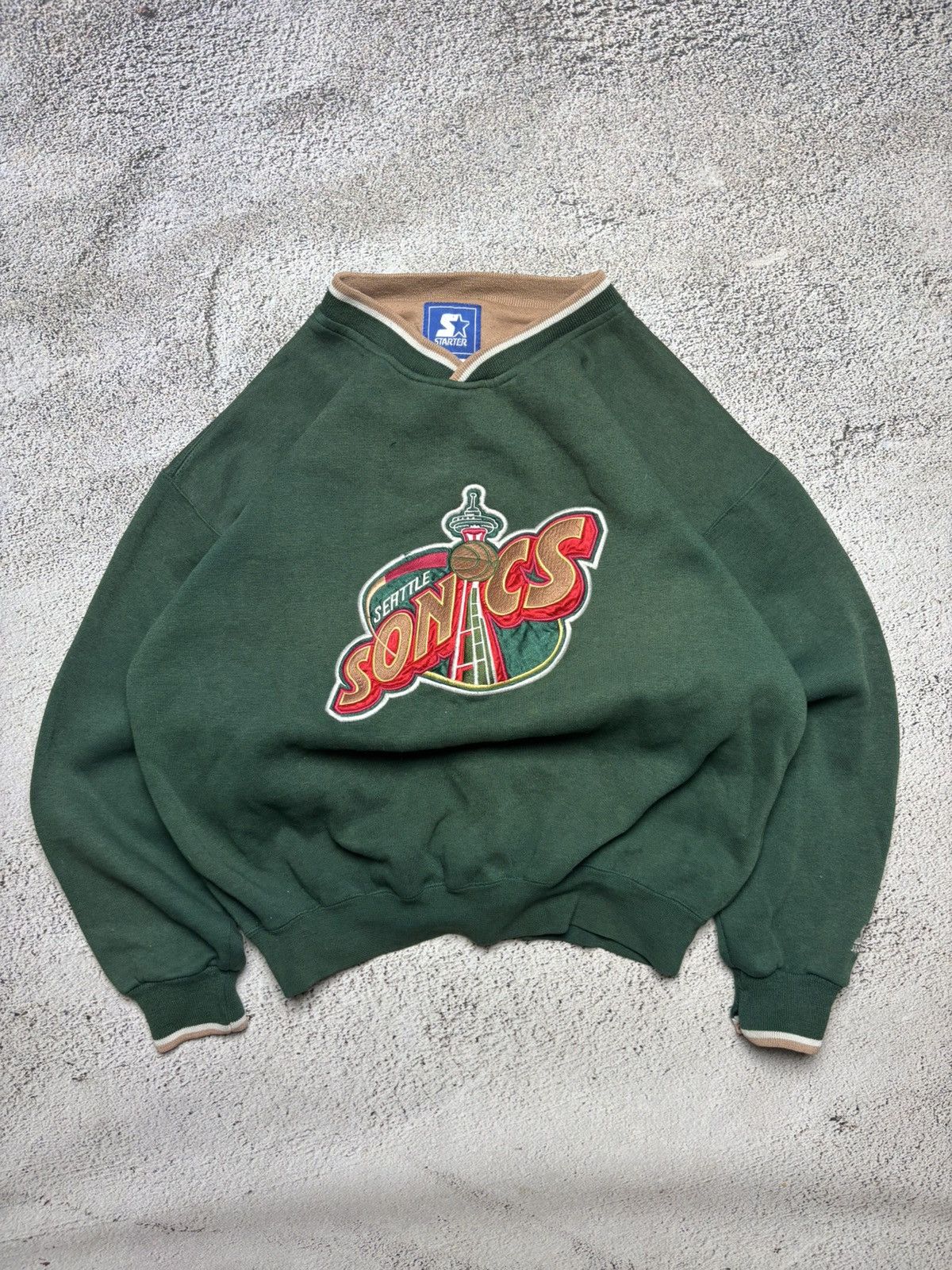 NBA × Starter Vintage Starter boxy Crewneck Sonics NBA basketball 90s Size US S / EU 44-46 / 1 - 1 Thumbnail